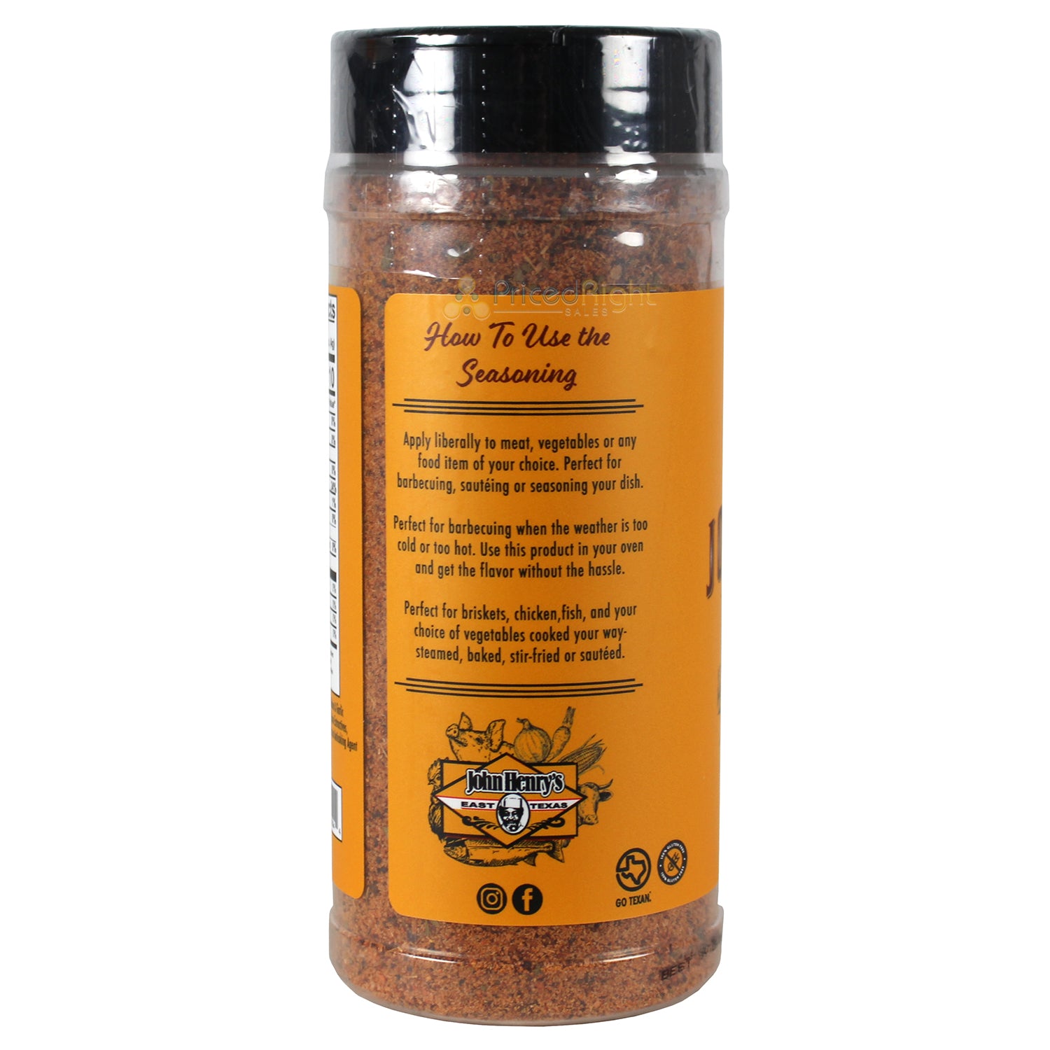 John Henry's Store Texas Brisket Rub Seasoning 11.5 Oz Bottle All Purpose 55094