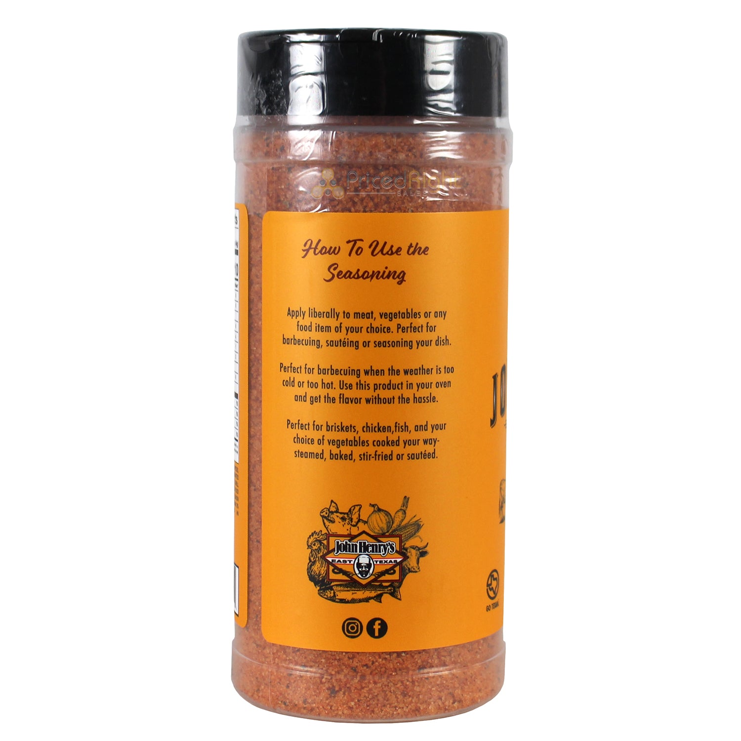 John Henry's Store Pecan Rub Seasoning 11.5 Oz Bottle All Purpose 55112