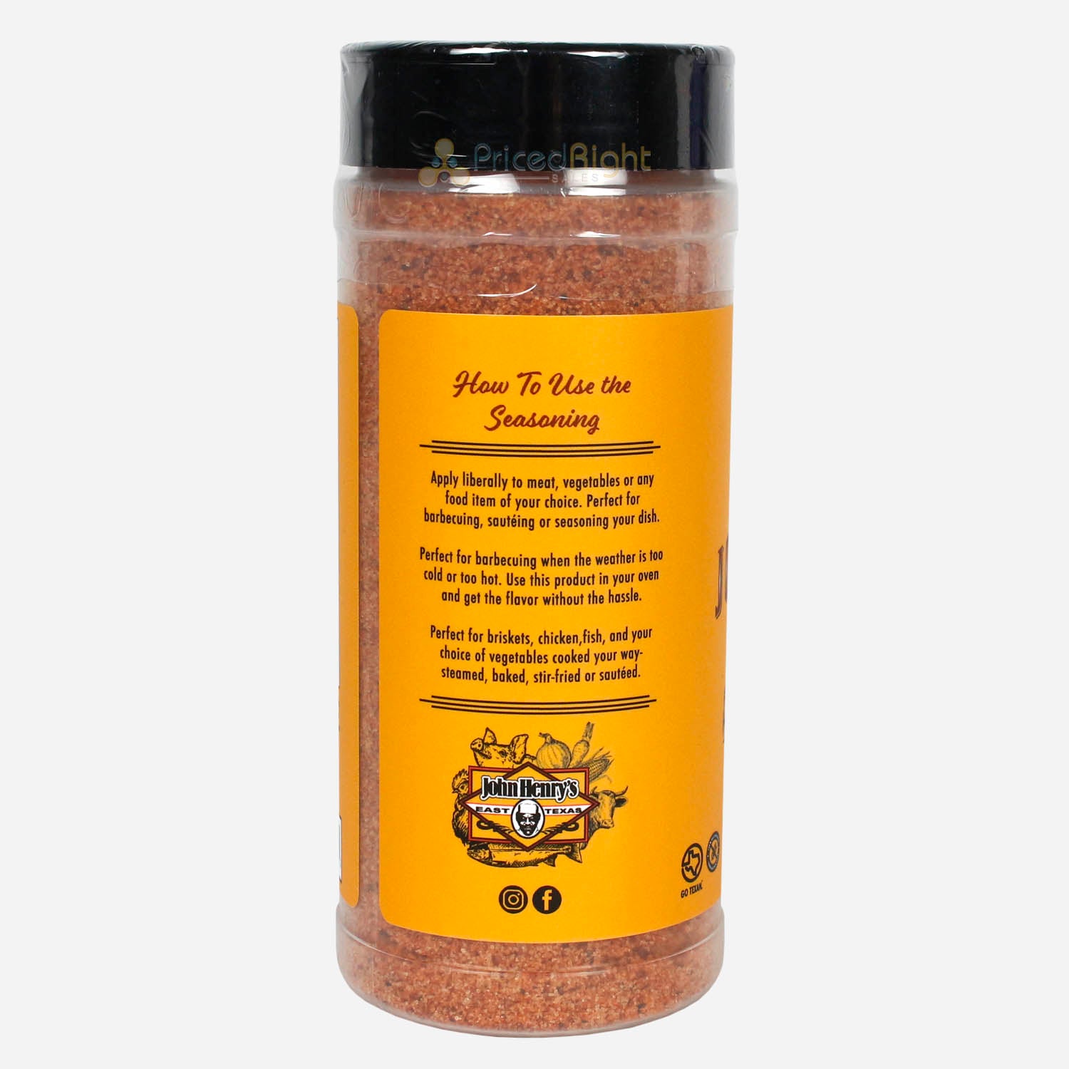 John Henry's Smokey Peach Rub Gluten Free Brisket Chicken Fish Veggies 11 oz