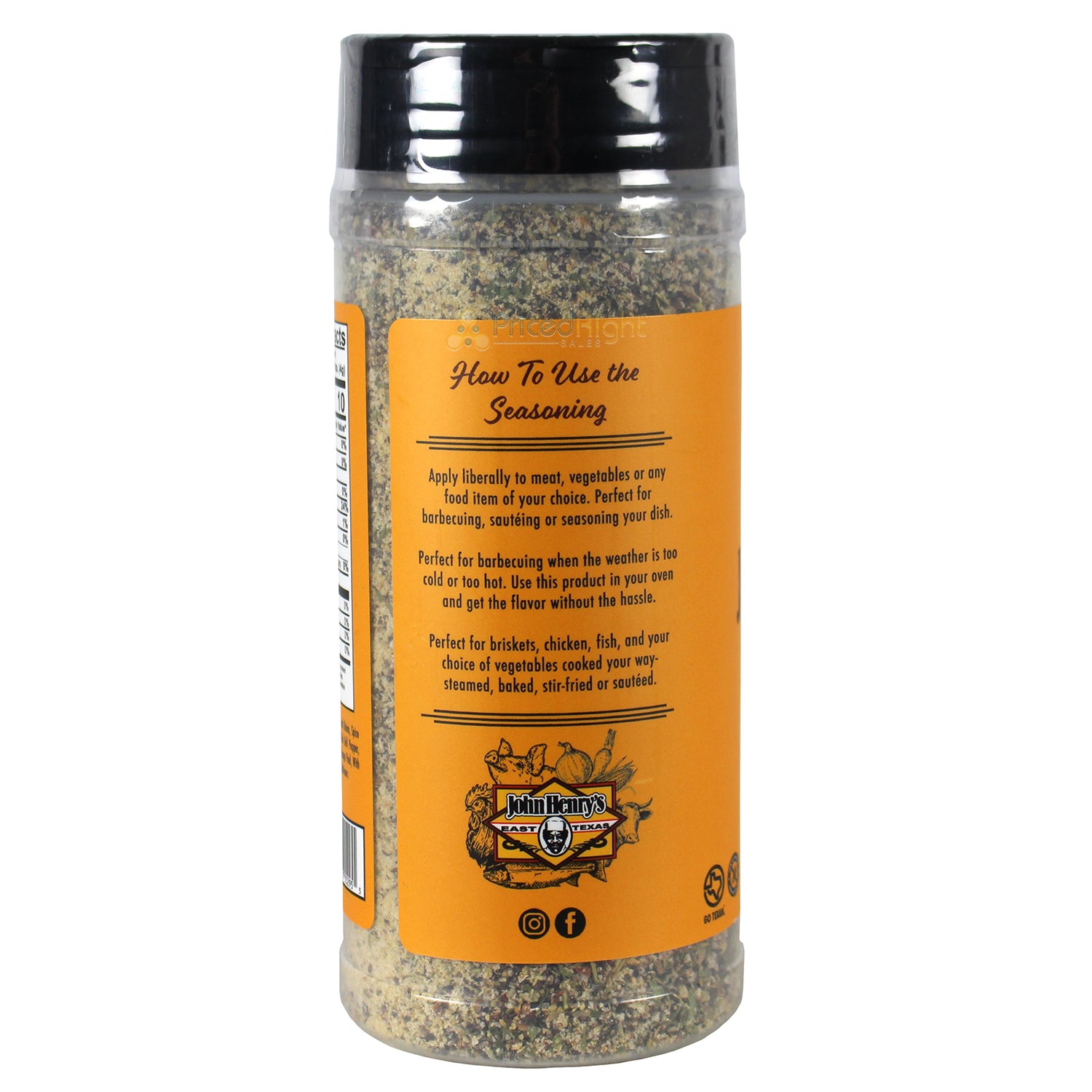 John Henry's Store Texas Chicken Tickler Rub Seasoning 10.5 Oz Bottle 55295