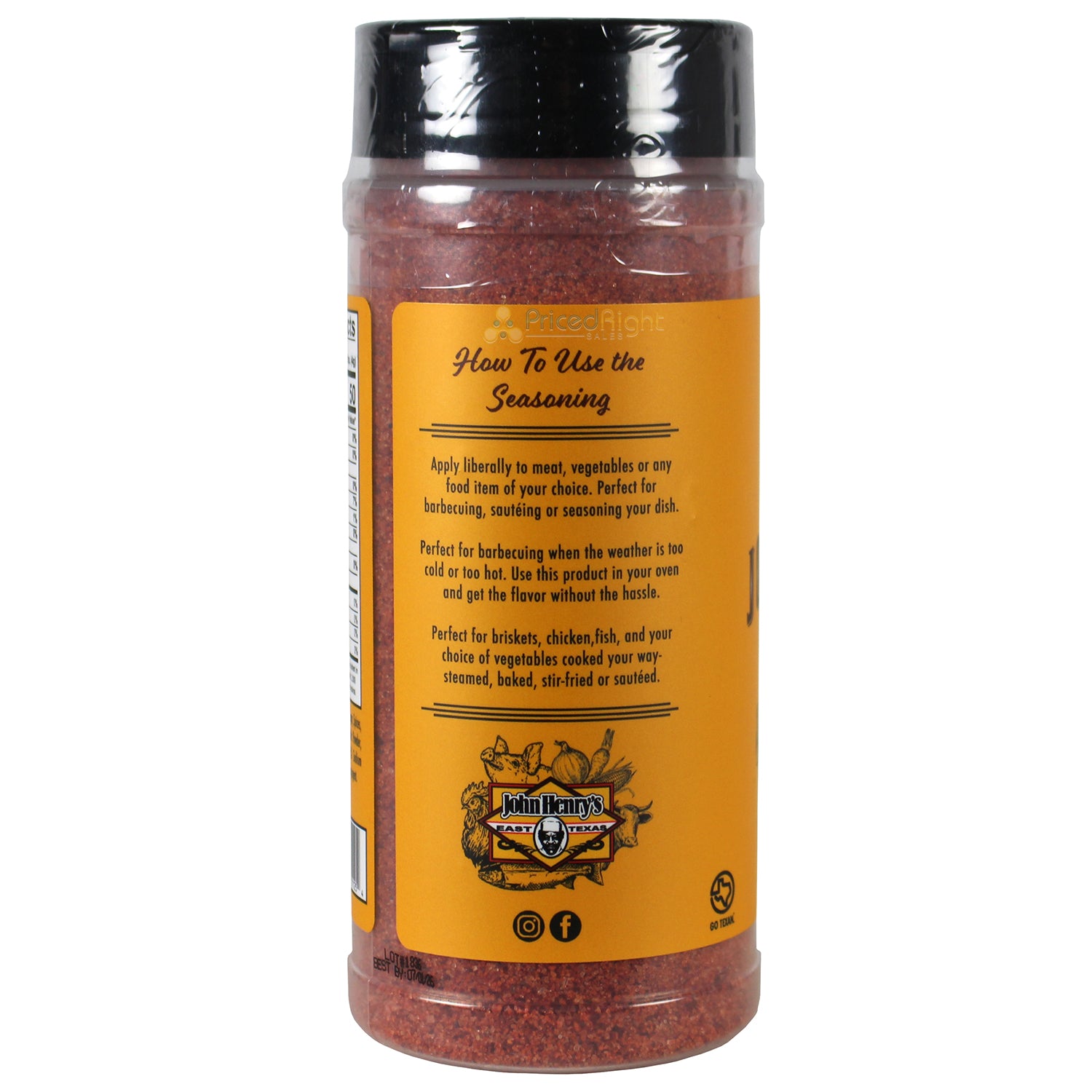 John Henry's Store Raspberry Chipotle Rub Seasoning 11.5 Oz Bottle 55351