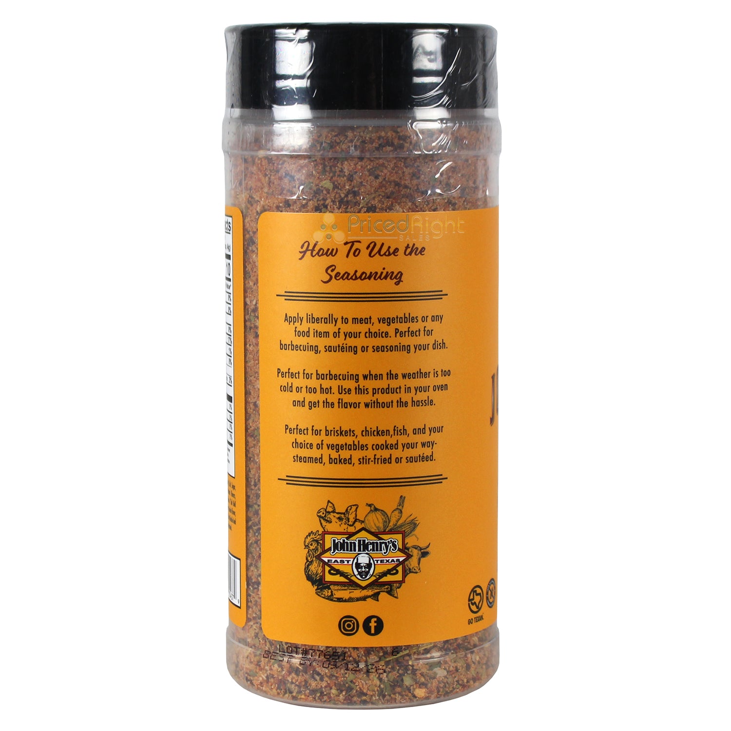 John Henry's Store Apple Chipotle Rub Seasoning 13 Oz Bottle All Purpose 55437