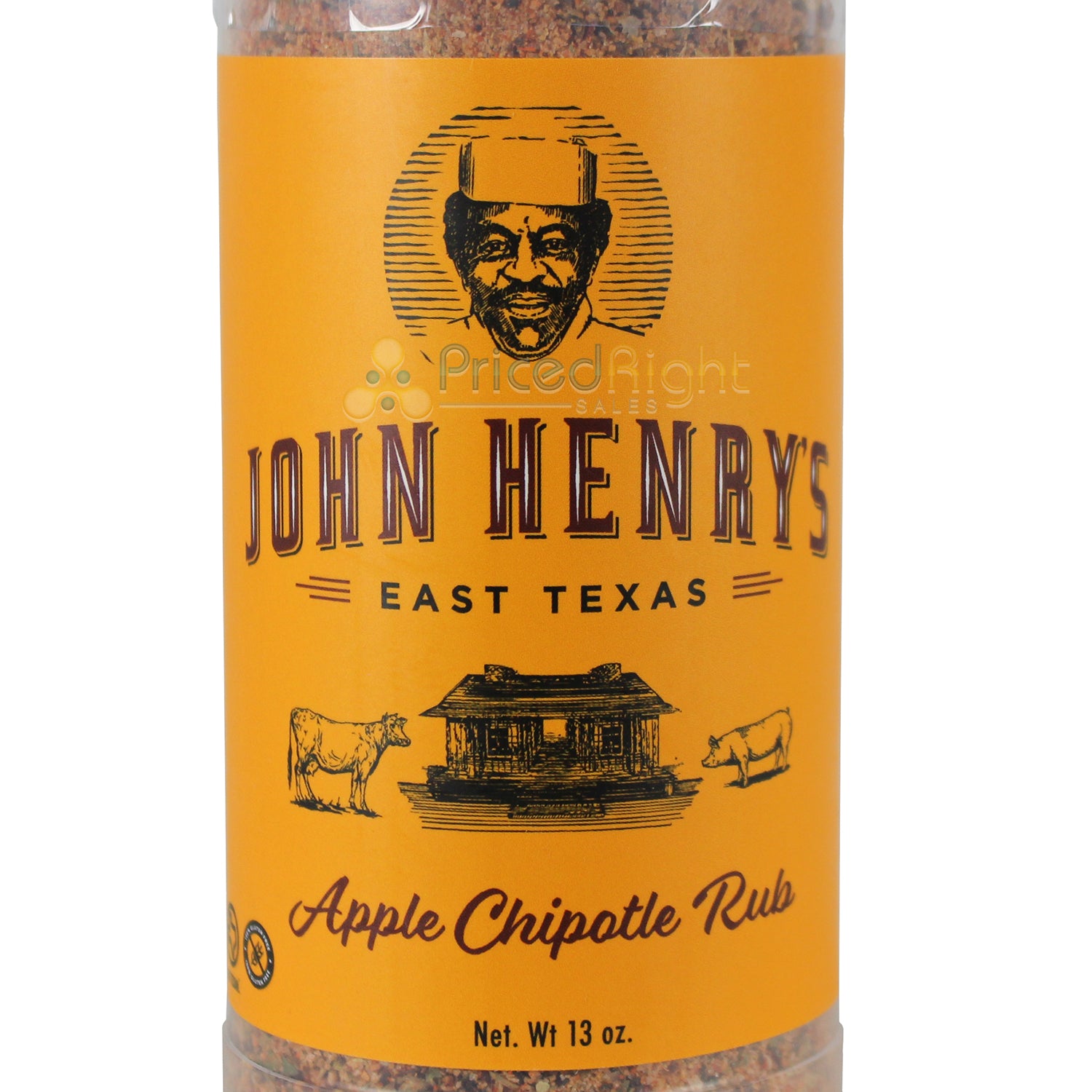 John Henry's Store Apple Chipotle Rub Seasoning 13 Oz Bottle All Purpose 55437