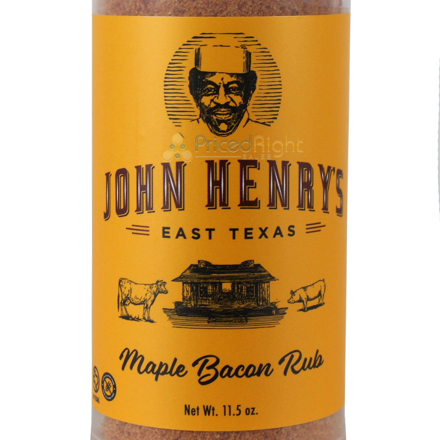 John Henry's Maple Bacon Seasoning Chicken Pork Fish Sweet Savory 11.5 Oz Bottle