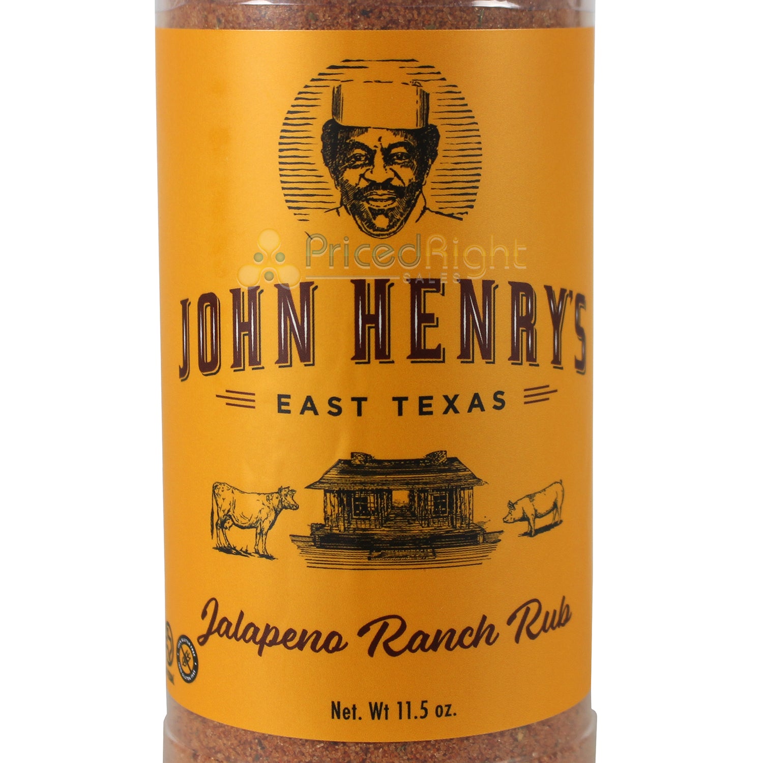 John Henry's Jalapeno Ranch Rub Seasoning Ribs Brisket Veggies 11.5 Oz Bottle