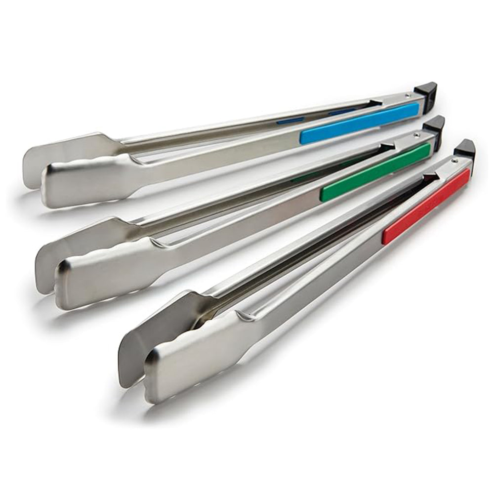 Broil King Baron Tong 3 Piece Color Coded Stainless Steel 64312
