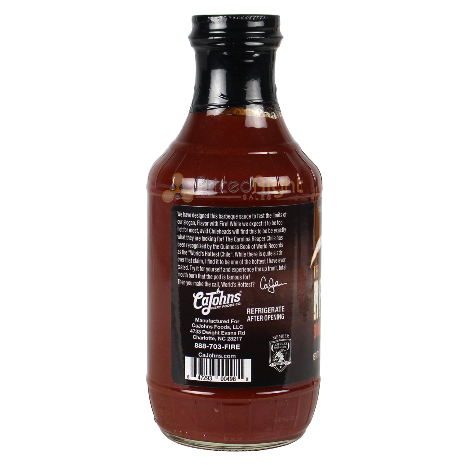 CaJohns The Reaper Barbecue Sauce 16 Oz Carolina Reaper Pepper 6513