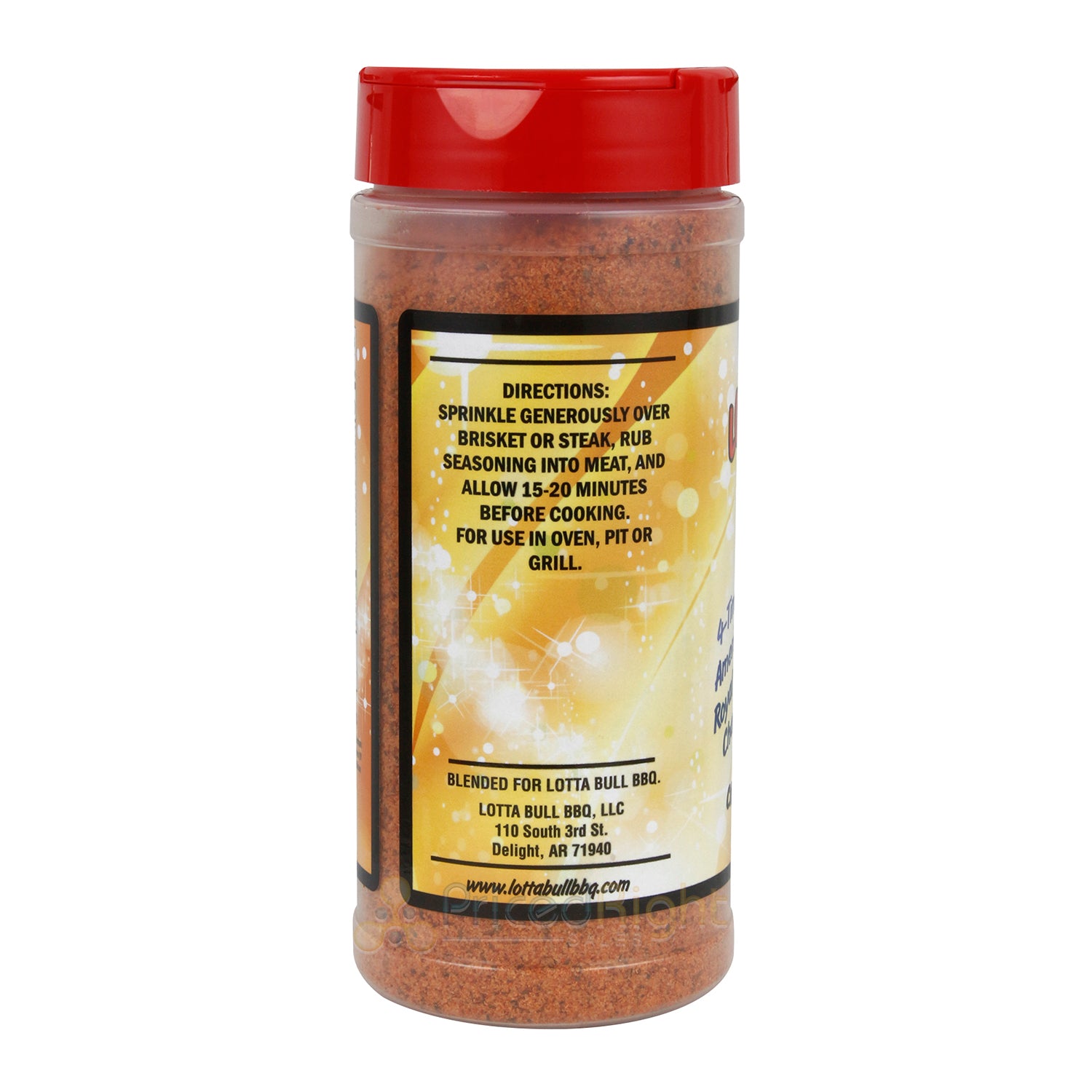 Lotta Bull BBQ Red Dirt Championship BBQ Rub Seasoning Gluten-Free 14.72 Oz