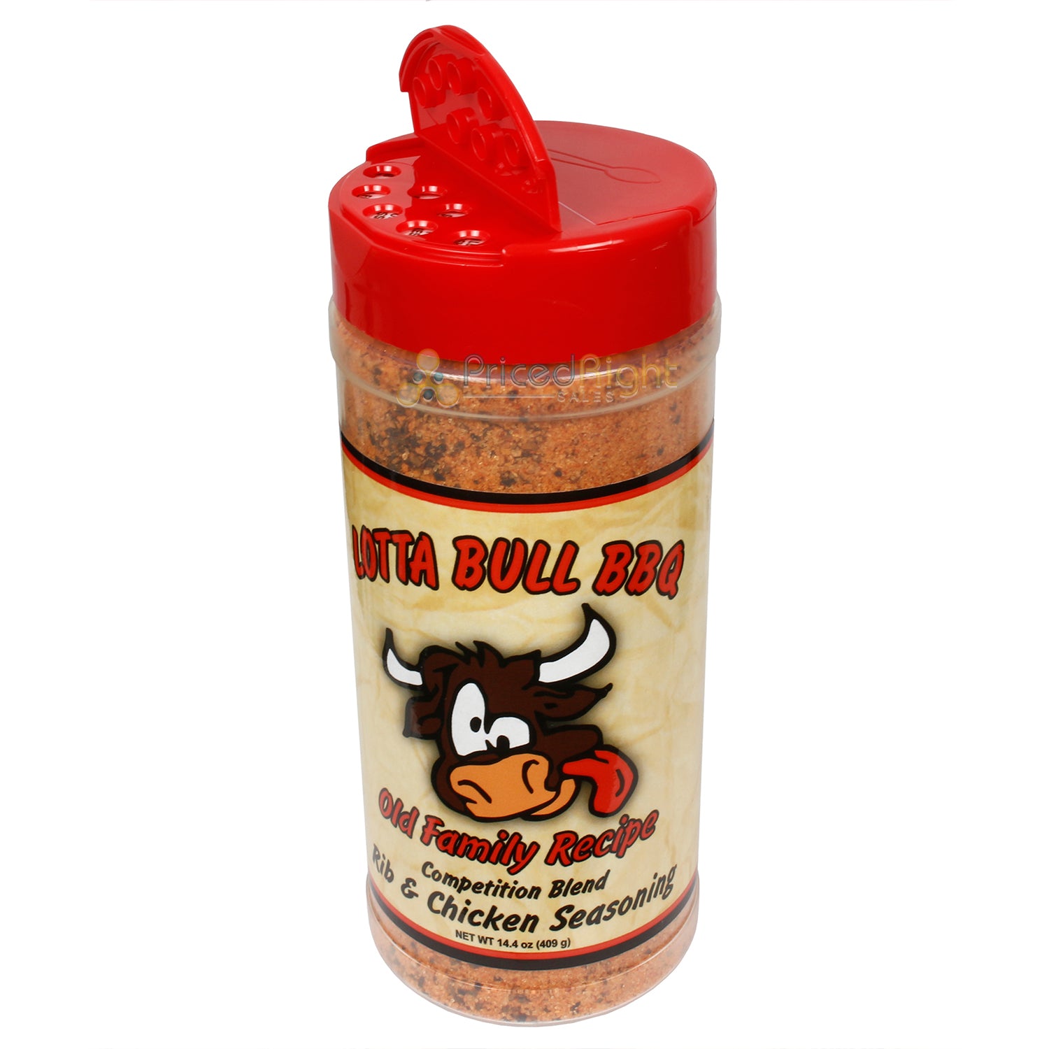 Lotta Bull BBQ Old Family Recipe Rib & Chicken Seasoning Gluten Free 14.4 Oz