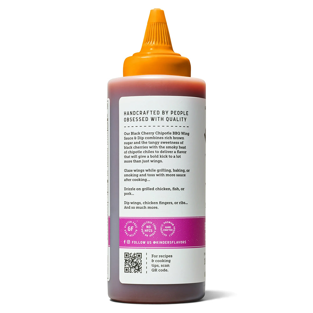 Kinders Black Cherry Chipotle Wing Sauce 15.5 Oz Gluten Free No HFCS 65507