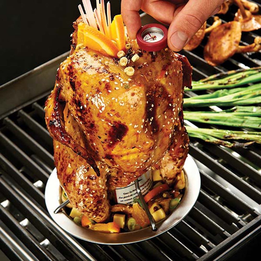 Broil King Chicken Roaster Stainless Steel w/ Thermometer 69132