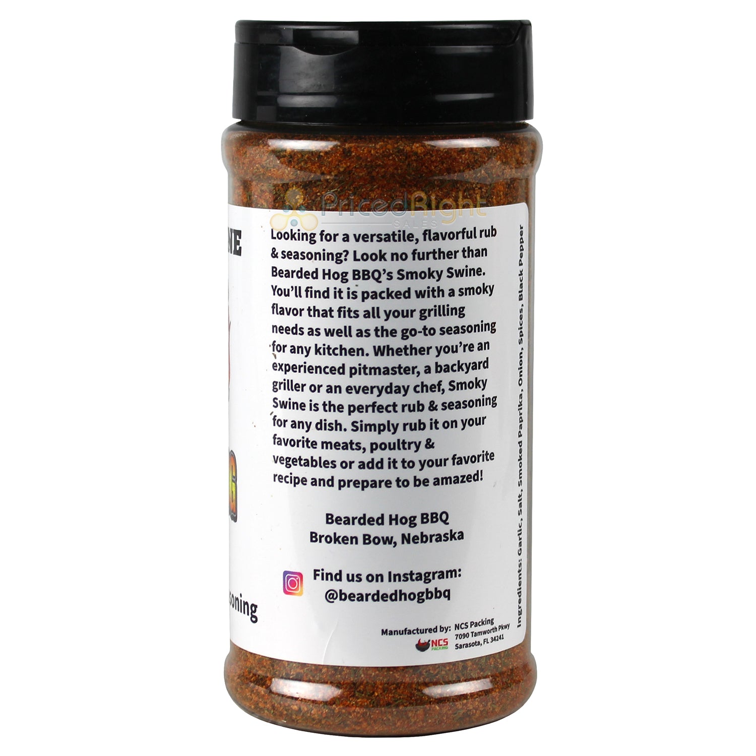 Bearded Hog BBQ Smoky Swine All Purpose Rub & Seasoning 9.3 Oz 694685184089