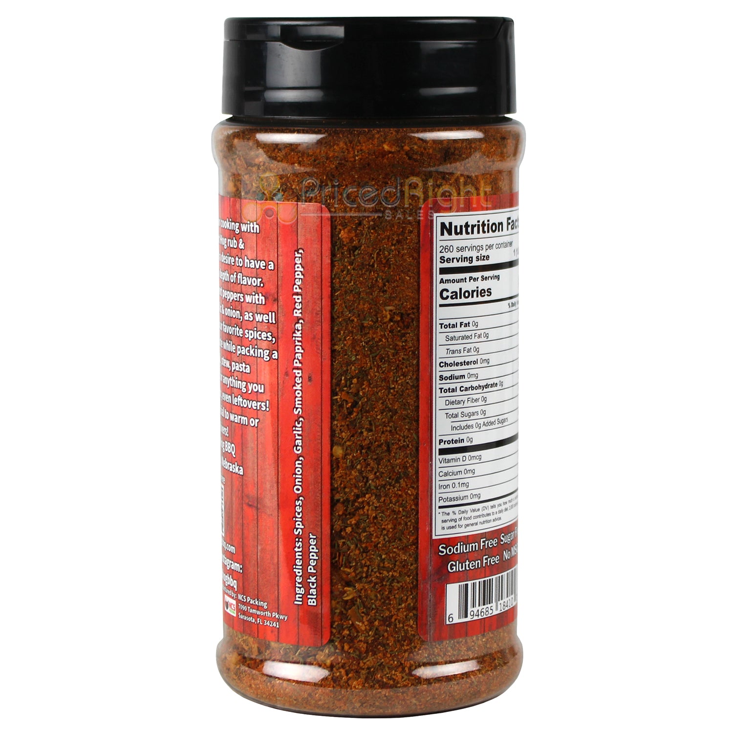 Bearded Hog BBQ Hot Hog Spicy All Purpose Rub & Seasoning 9.2 Oz 694685184102