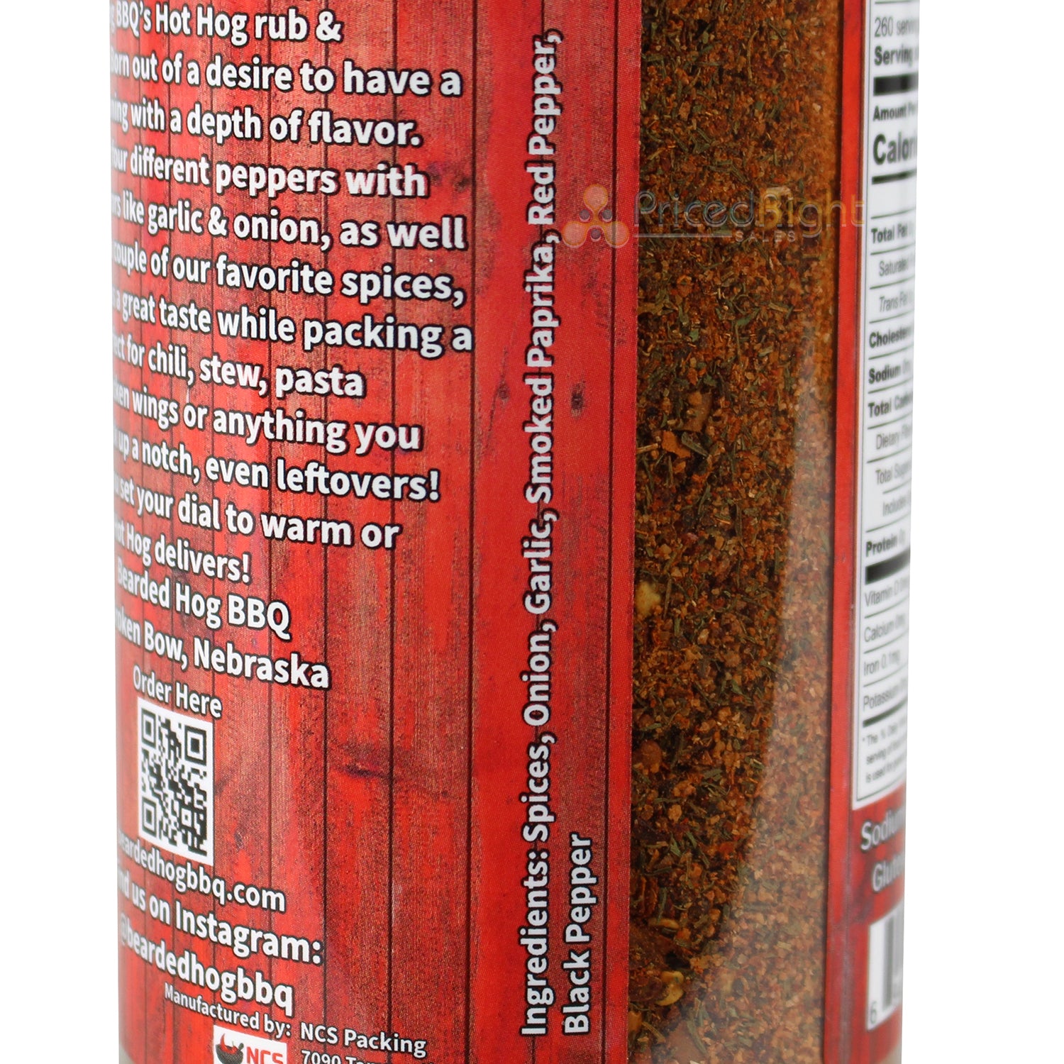 Bearded Hog BBQ Hot Hog Spicy All Purpose Rub & Seasoning 9.2 Oz 694685184102