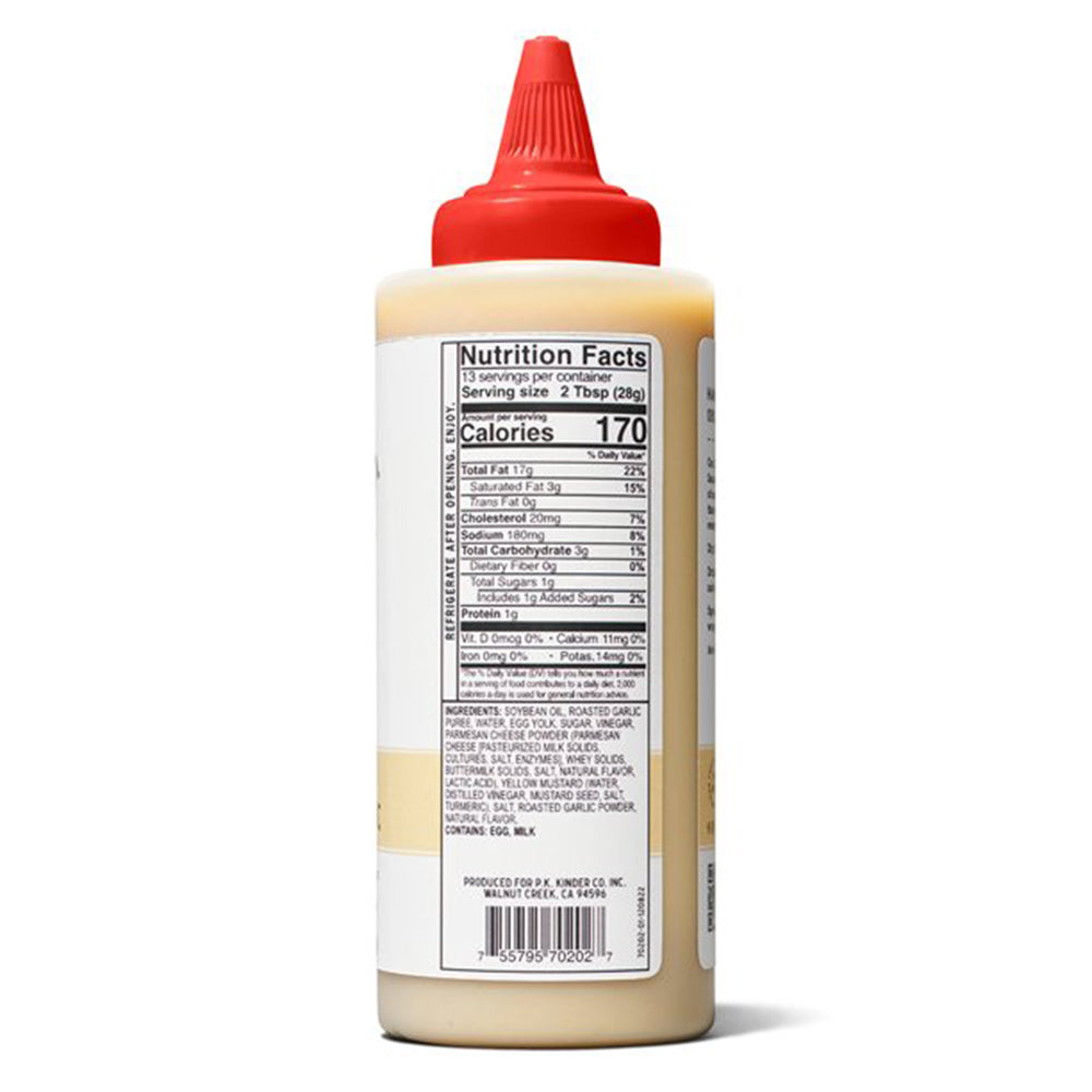 Kinder's Creamy Roasted Garlic Dipping Sauce Premium Handcrafted No HFCS 12.8 Oz