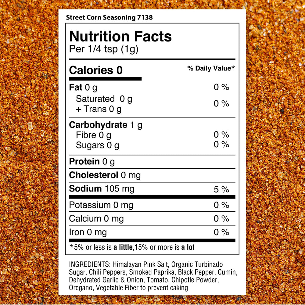 The Spice Lab Street Corn Seasoning 5 Oz Gluten Free Kosher Non GMO 7138-PJ4-STR