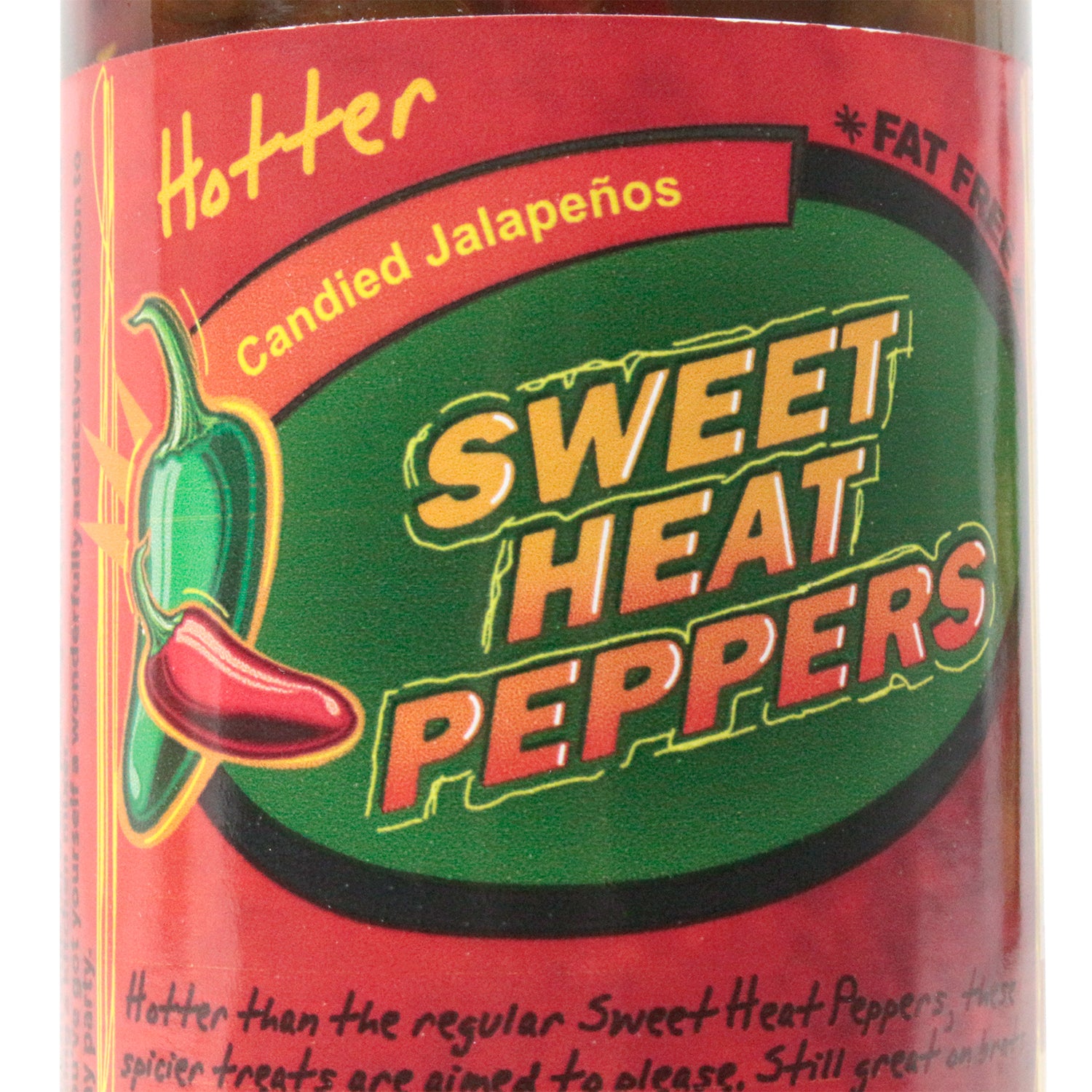 Sweet Heat Hotter Candied Jalapeno Peppers Fat-Free 12oz Jar