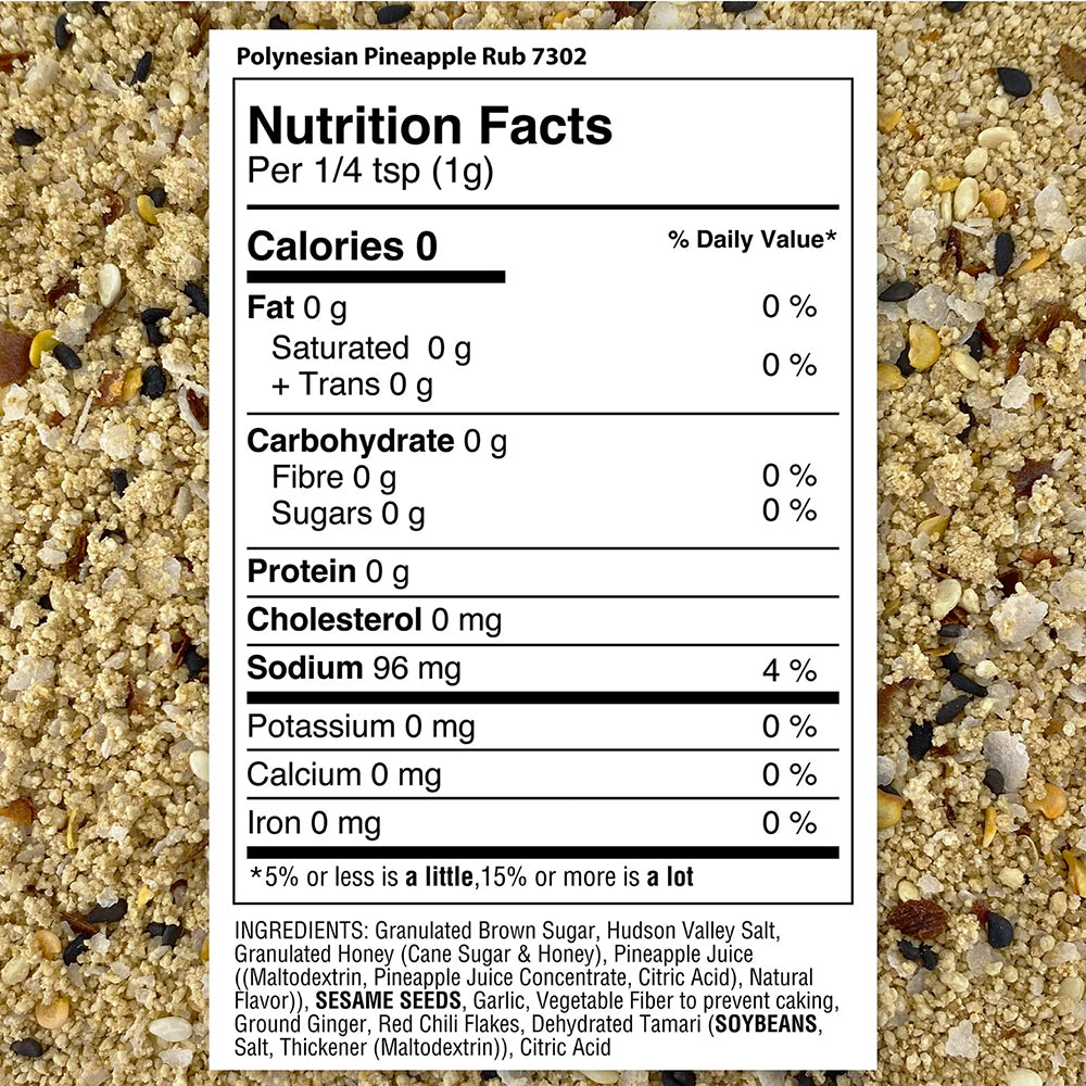 The Spice Lab Polynesian Pineapple Rub 5.3 Oz Gluten Free Kosher 7302-PJ4-GRO