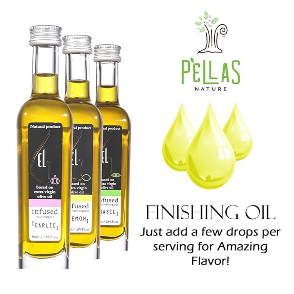 Pellas Nature Organic Herb Infused Olive Oil Gift Set Pack of 5 Kosher 74180