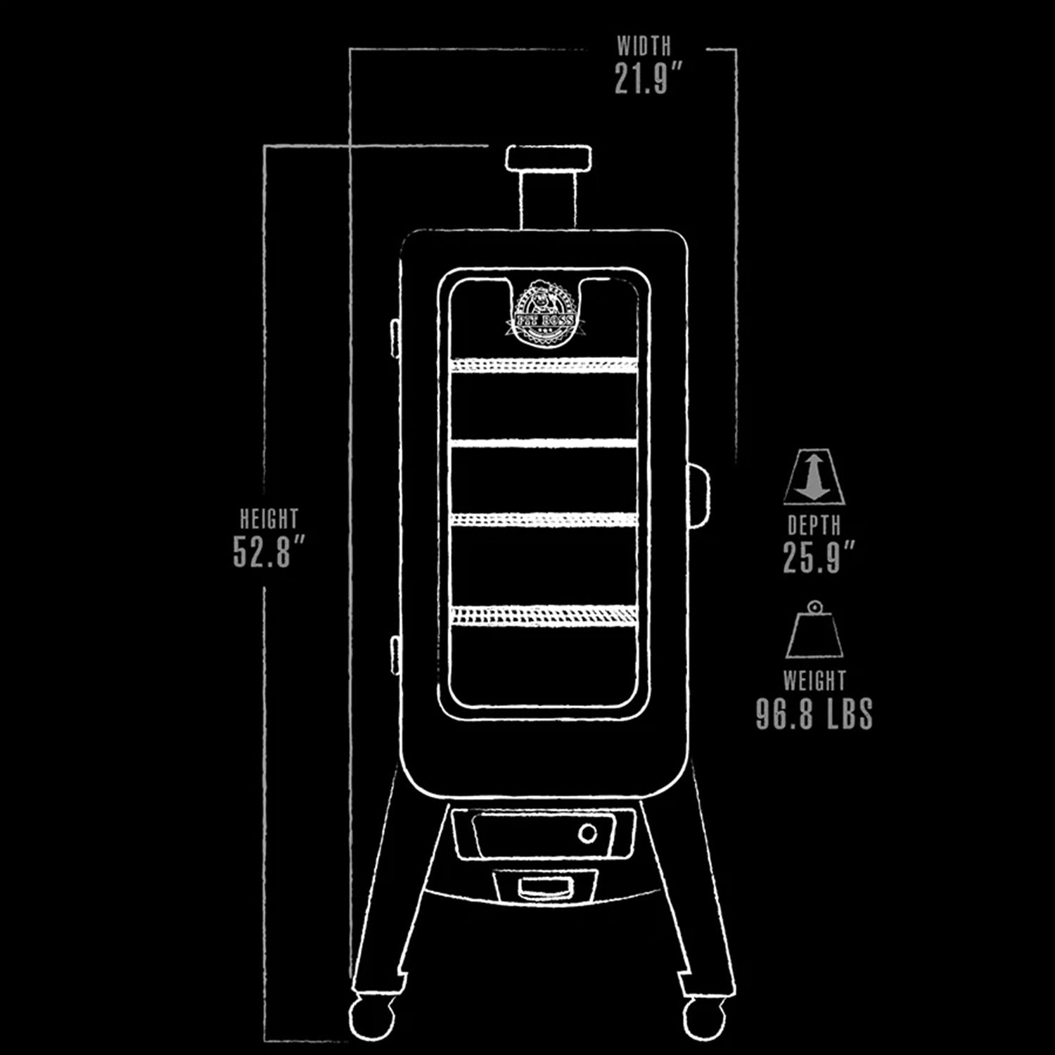 Pit Boss Copperhead 3 Series Vertical Wood Pellet Smoker Digital Board PBV3P1