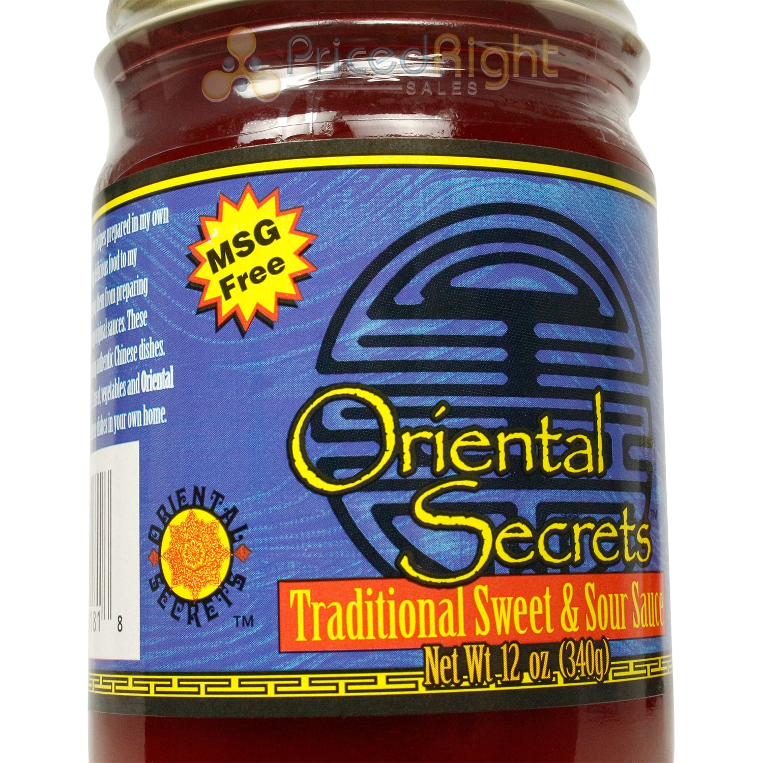 Oriental Secrets Traditional Sweet and Sour Sauce Chinese Stir Fry No MSG 12 Oz