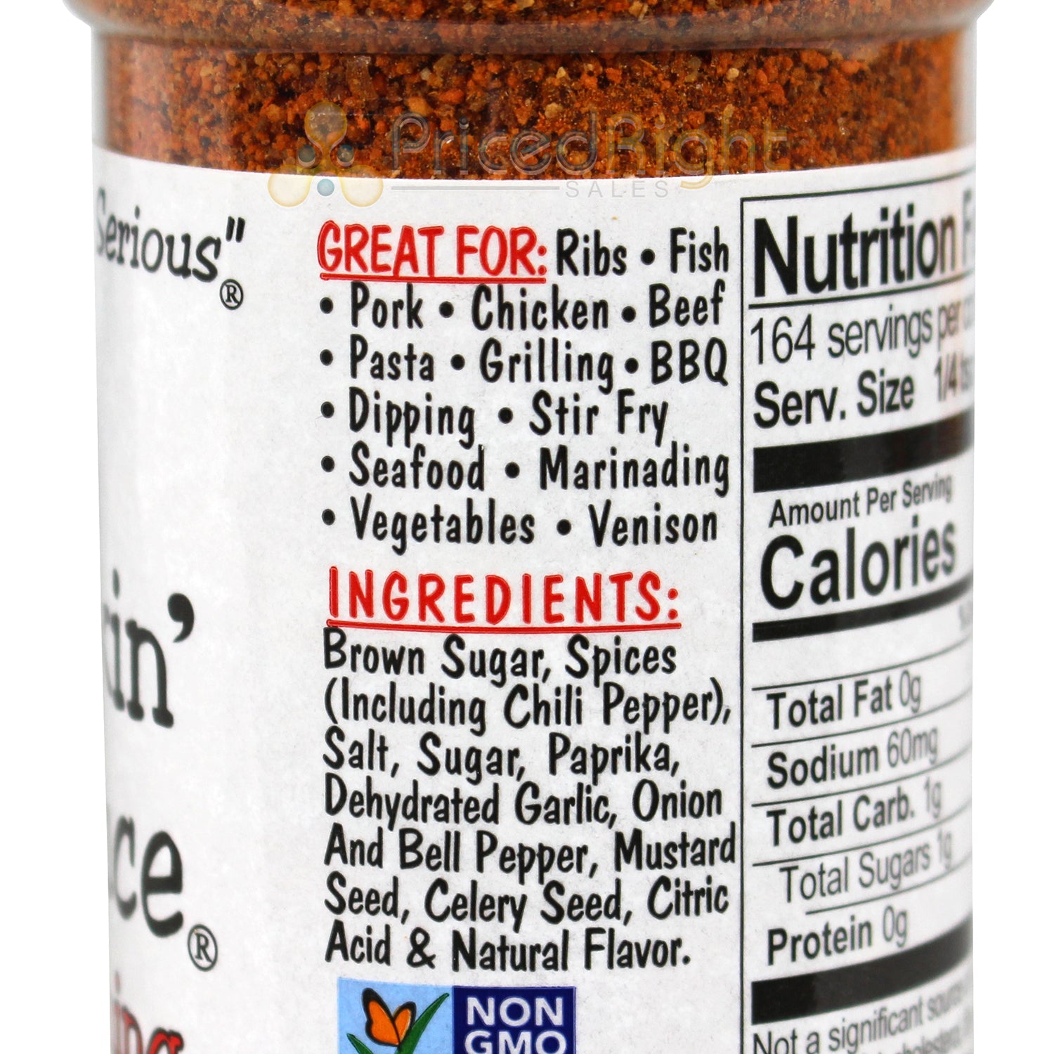Bone Suckin' Sauce Hot Seasoning and Rub 5.8 Oz Bottle Non GMO Gluten & Fat Free