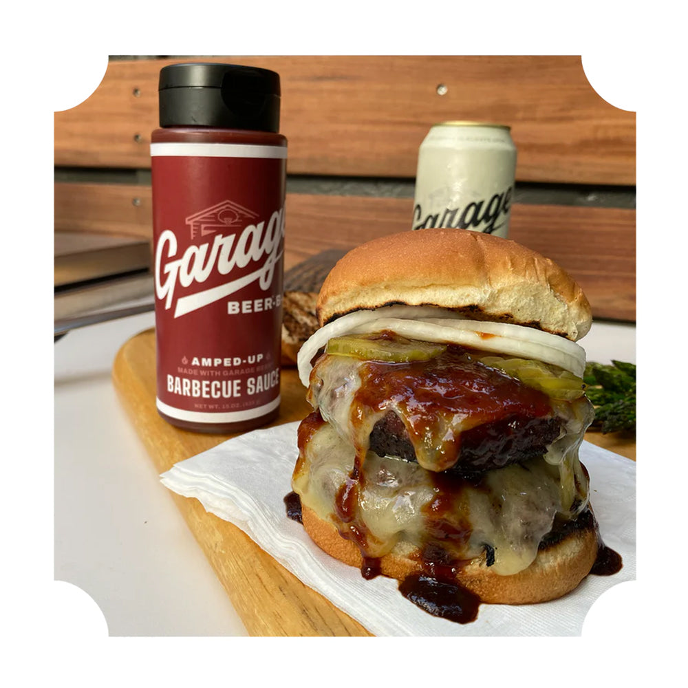 Garage Beer-B-Q Amped Up Barbecue Sauce 15 Oz w/ Ten Percent Beer Kosher 9718-6