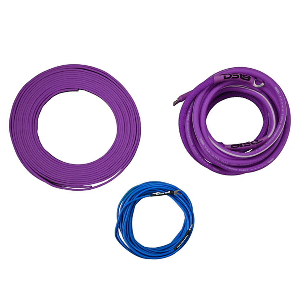 DS18 Amplifier Wiring Installation Kit 0 Gauge CCA 350W RMS Purple AKIT0.PU