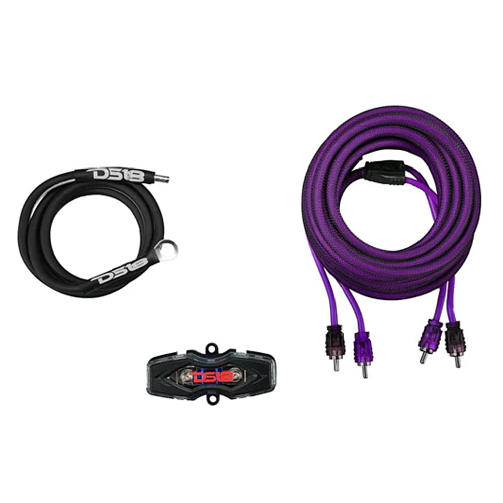 DS18 Amplifier Wiring Installation Kit 0 Gauge CCA 350W RMS Purple AKIT0.PU