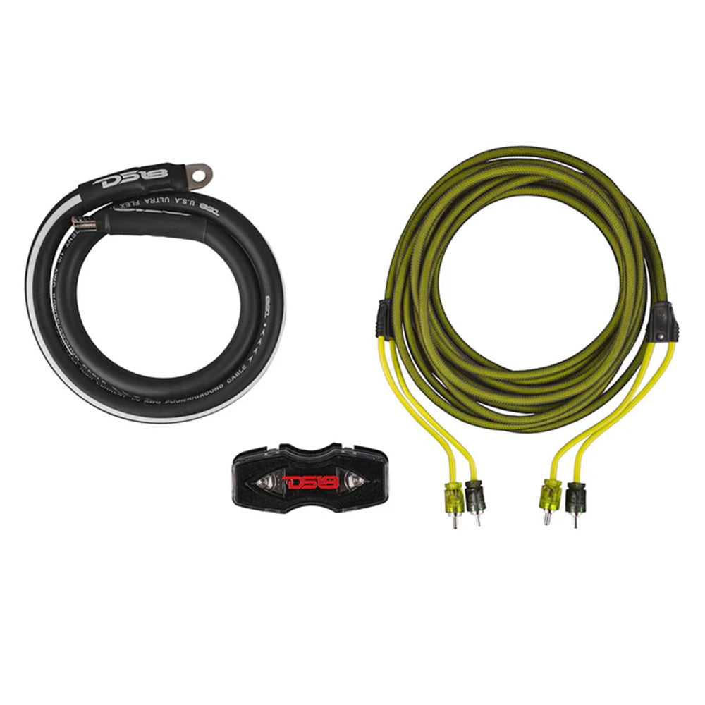 DS18 Amplifier Wiring Installation Kit 0 Gauge CCA 3500W RMS Yellow AKIT0.YL