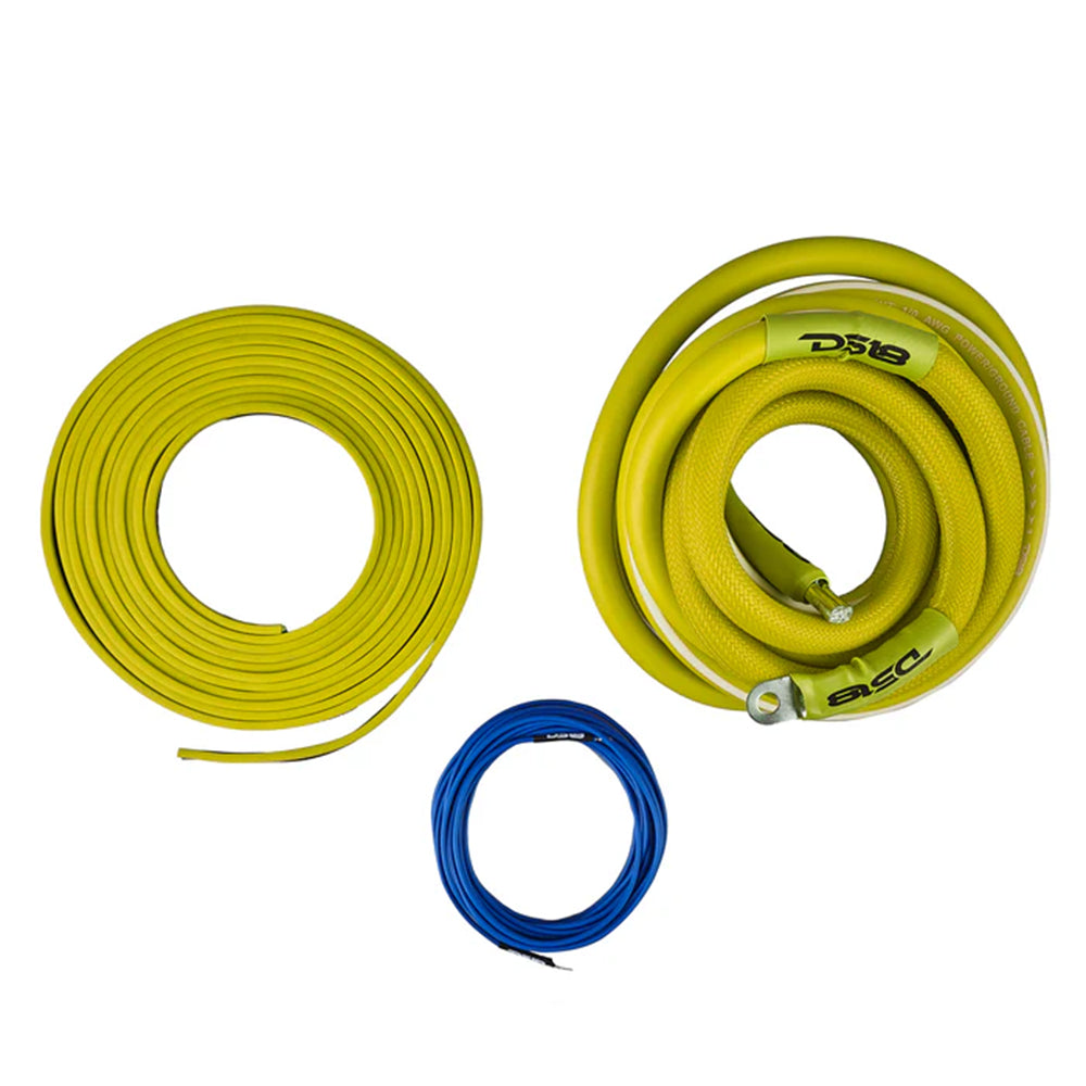 DS18 Amplifier Wiring Installation Kit 0 Gauge CCA 3500W RMS Yellow AKIT0.YL