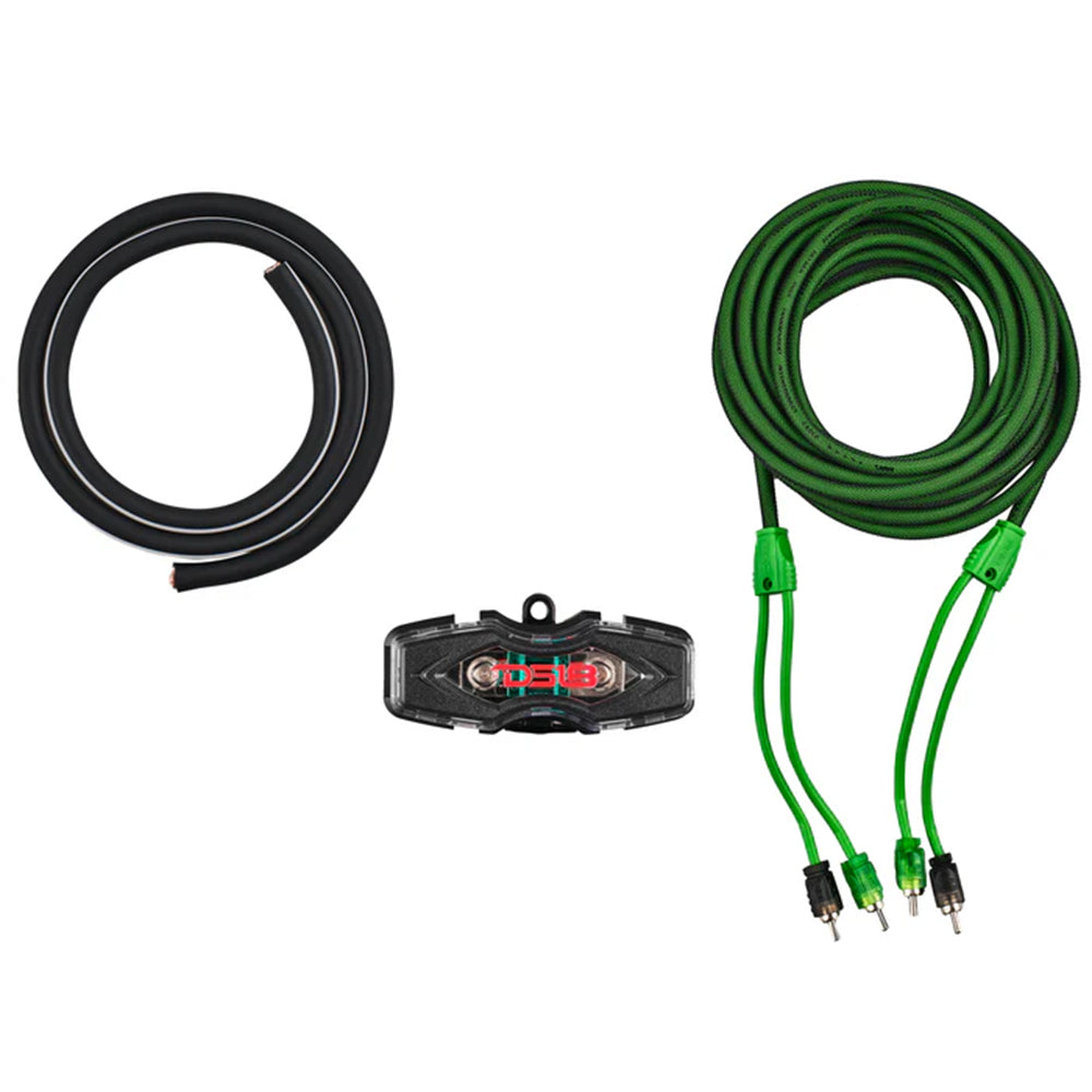 DS18 Amp Wiring Kit Installation Green CCA 4 Gauge 1680W AKIT4.GR