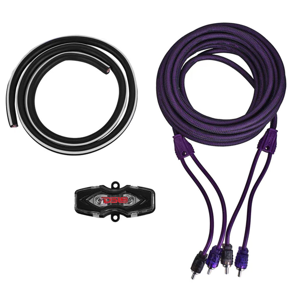 DS18 Amp Wiring Kit Installation Accessory Purple CCA 4 Gauge 1680W AKIT4.PU