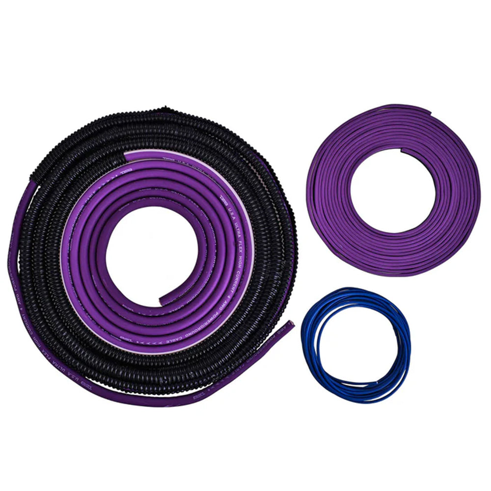 DS18 Amp Wiring Kit Installation Accessory Purple CCA 4 Gauge 1680W AKIT4.PU