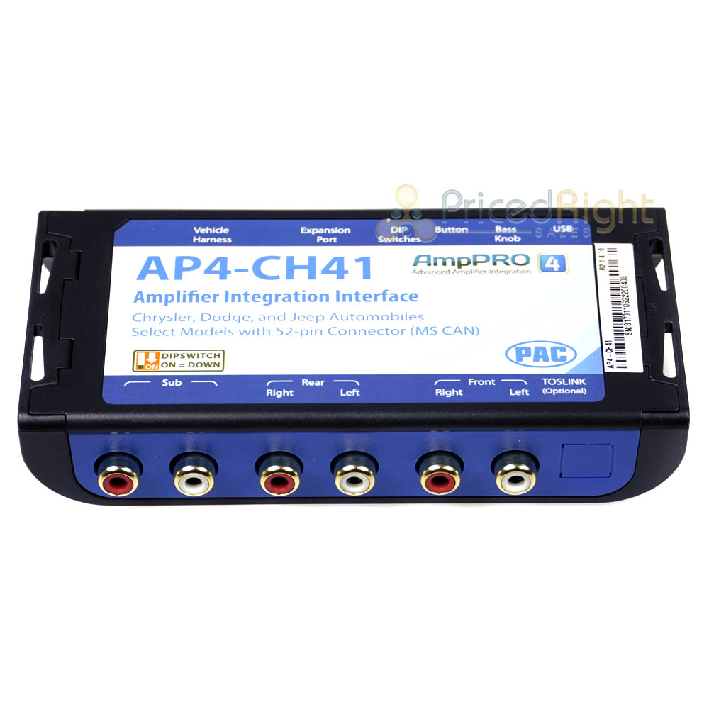 PAC 2013-2019 Amplifier Interface Chrysler Dodge Jeep & Select Models AP4-CH41