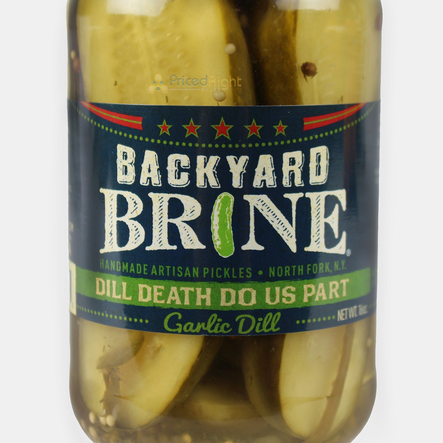 Backyard Brine Dill Death Do Us Part Garlic Dill Pickles 16 oz All Natural Vegan