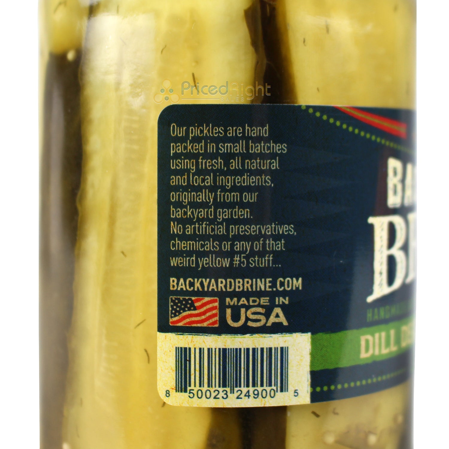 Backyard Brine Dill Death Do Us Part Garlic Dill Pickles 16 oz All Natural Vegan