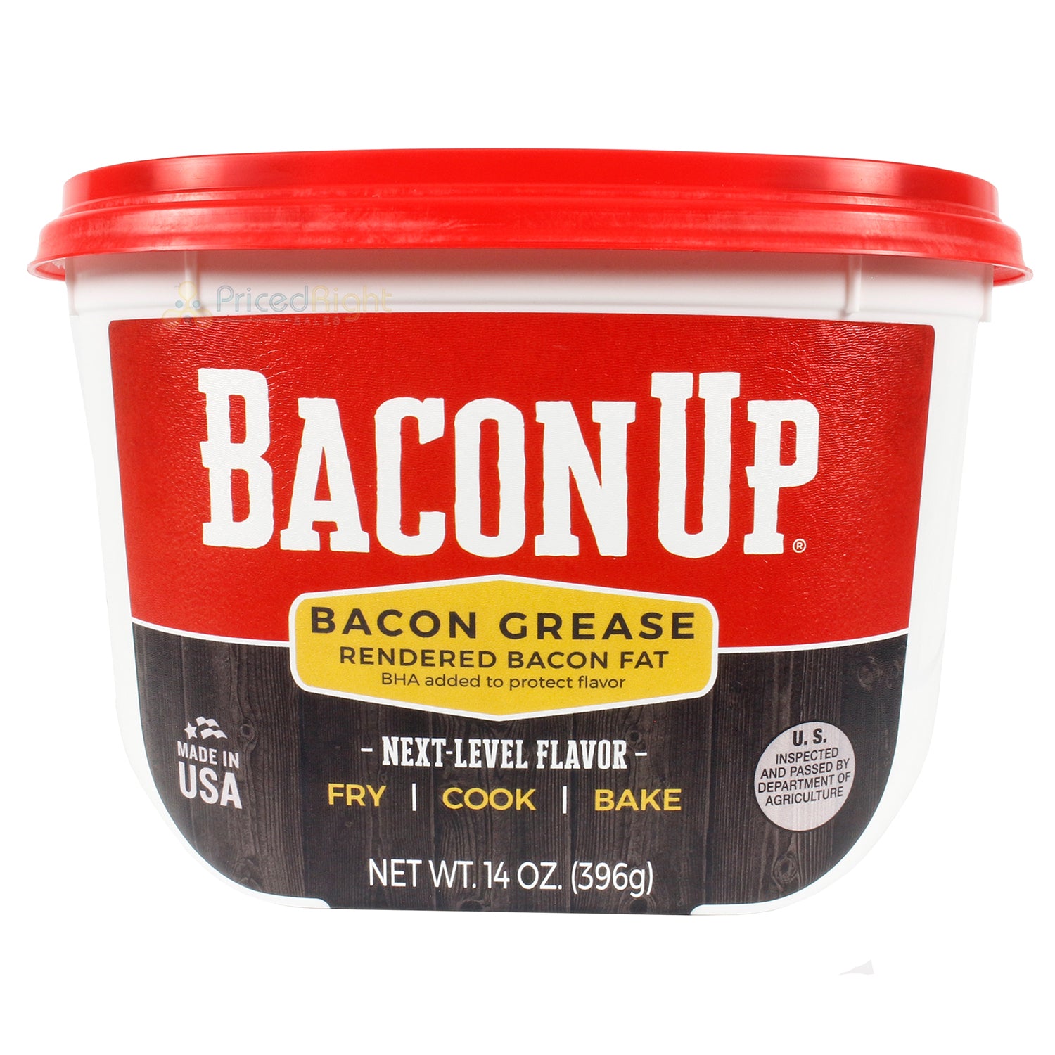 Bacon Up Bacon Grease Rendered Bacon Fat Triple Filtered Fry Cook Bake 14 Oz