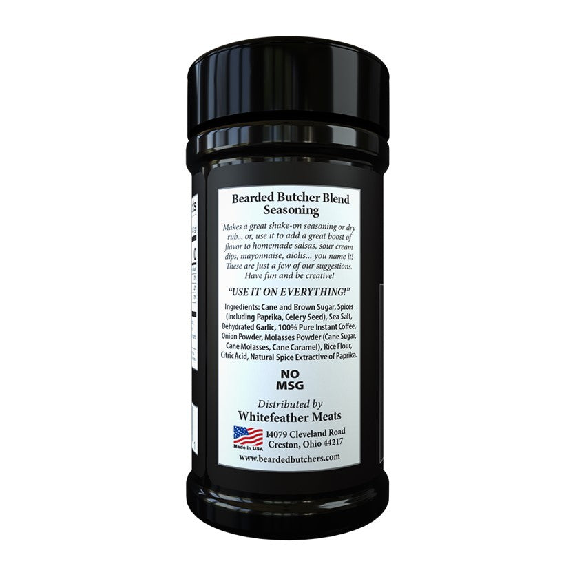 Bearded Butcher Black Seasoning Deep & Dark No MSG Pure & Natural 5.5 oz