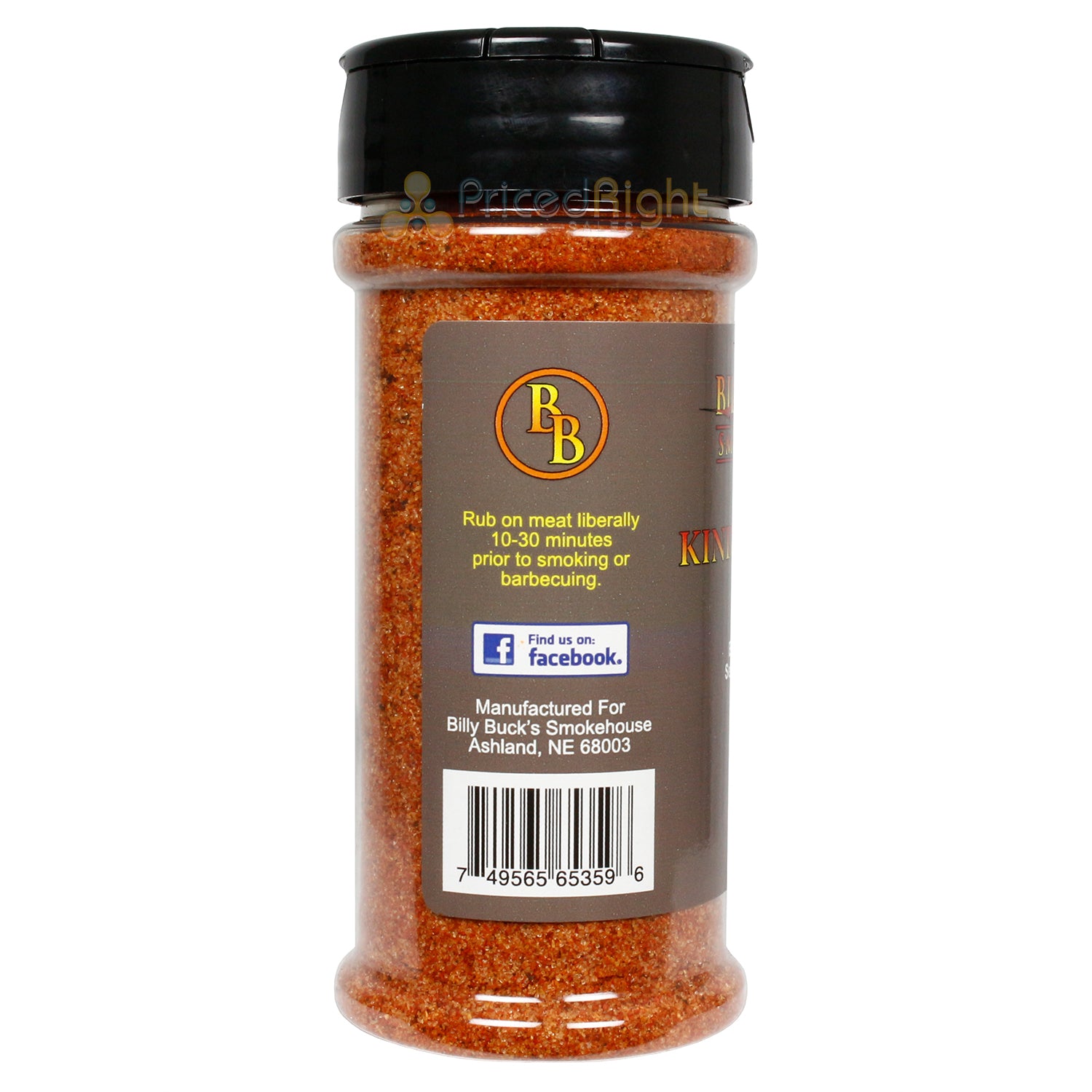 Billy Buck's Smokehouse Kinda Spicy Rub Beef Pork Chicken Seafood Game 5.5 Oz