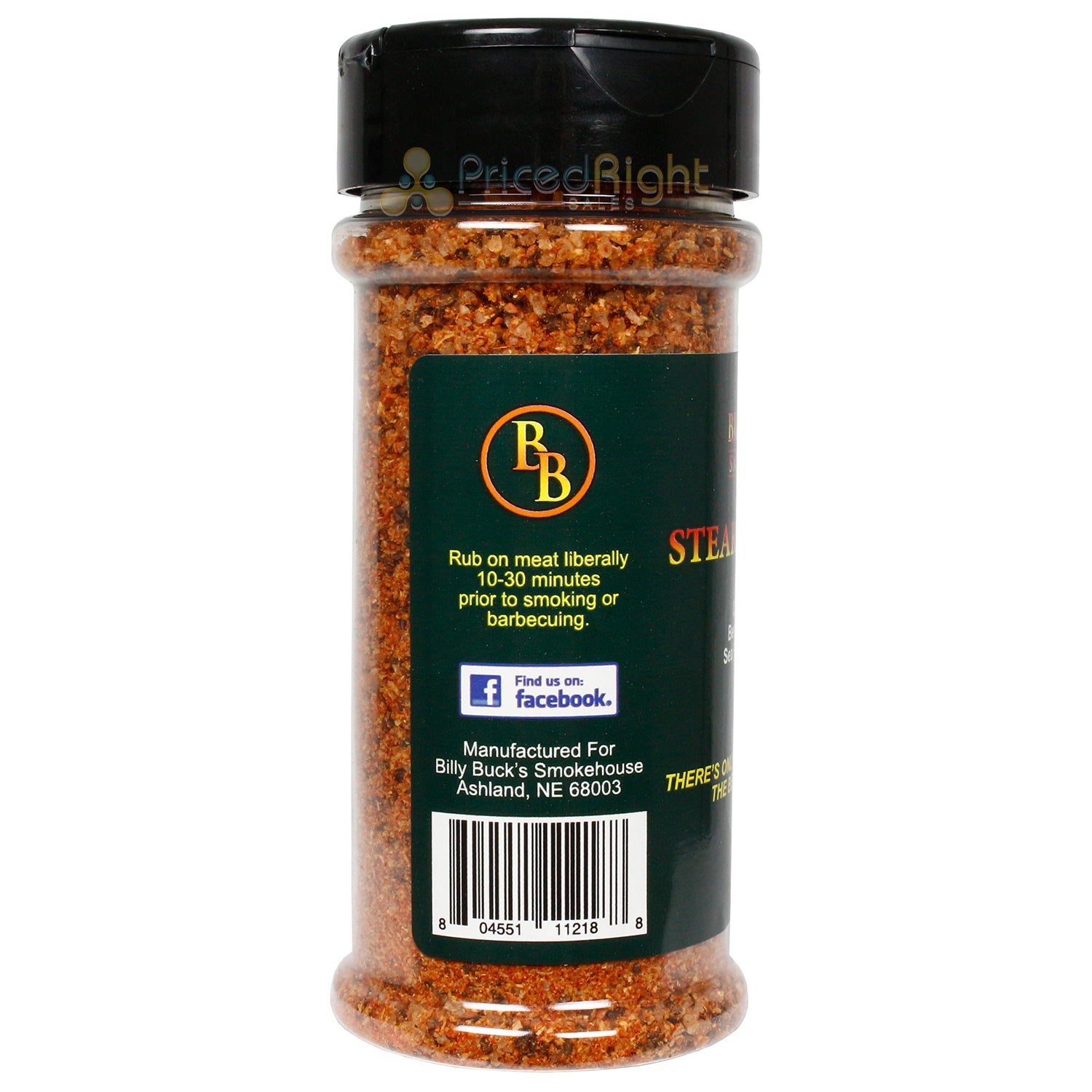 Billy Buck's Smokehouse Steak Seasoning Beef Pork Chicken Seafood Game 5.5 Oz