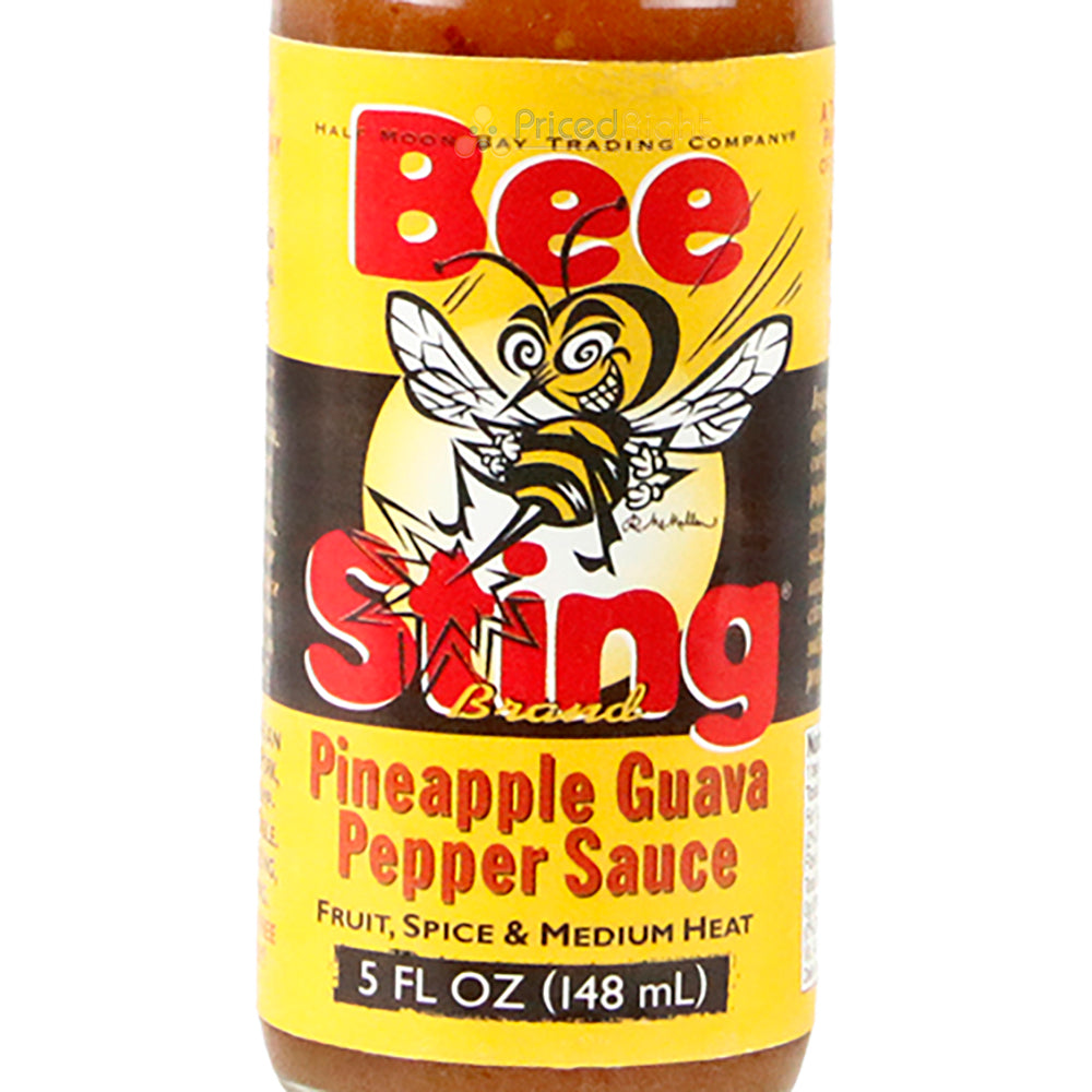 Bee Sting Pineapple Guava Pepper Sauce 5 Oz Non GMO Gluten Free Medium Heat