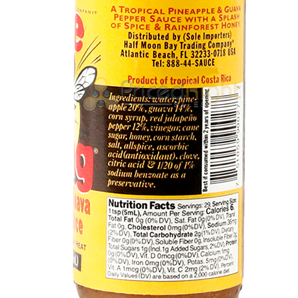 Bee Sting Pineapple Guava Pepper Sauce 5 Oz Non GMO Gluten Free Medium Heat