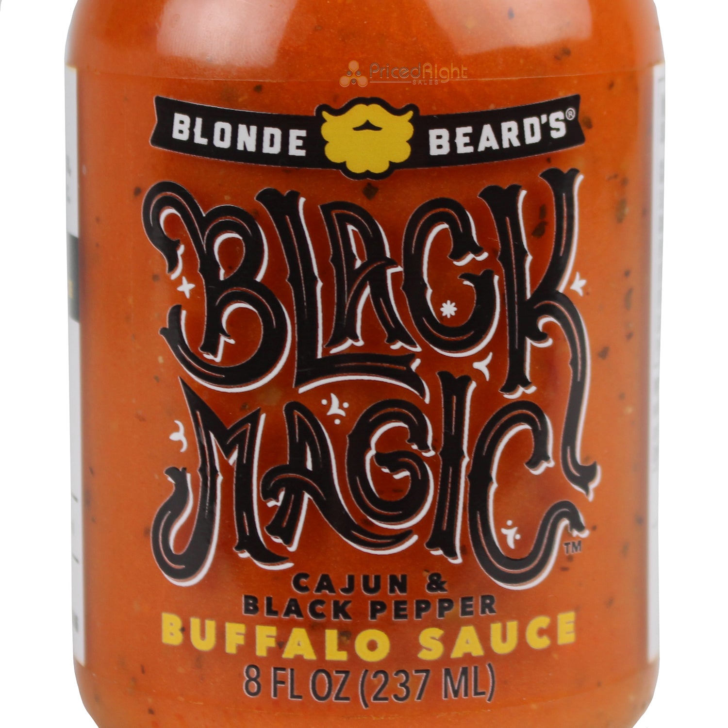 Blonde Beards Black Magic Buffalo Sauce Bold Tangy Black Pepper Cajun 8 oz