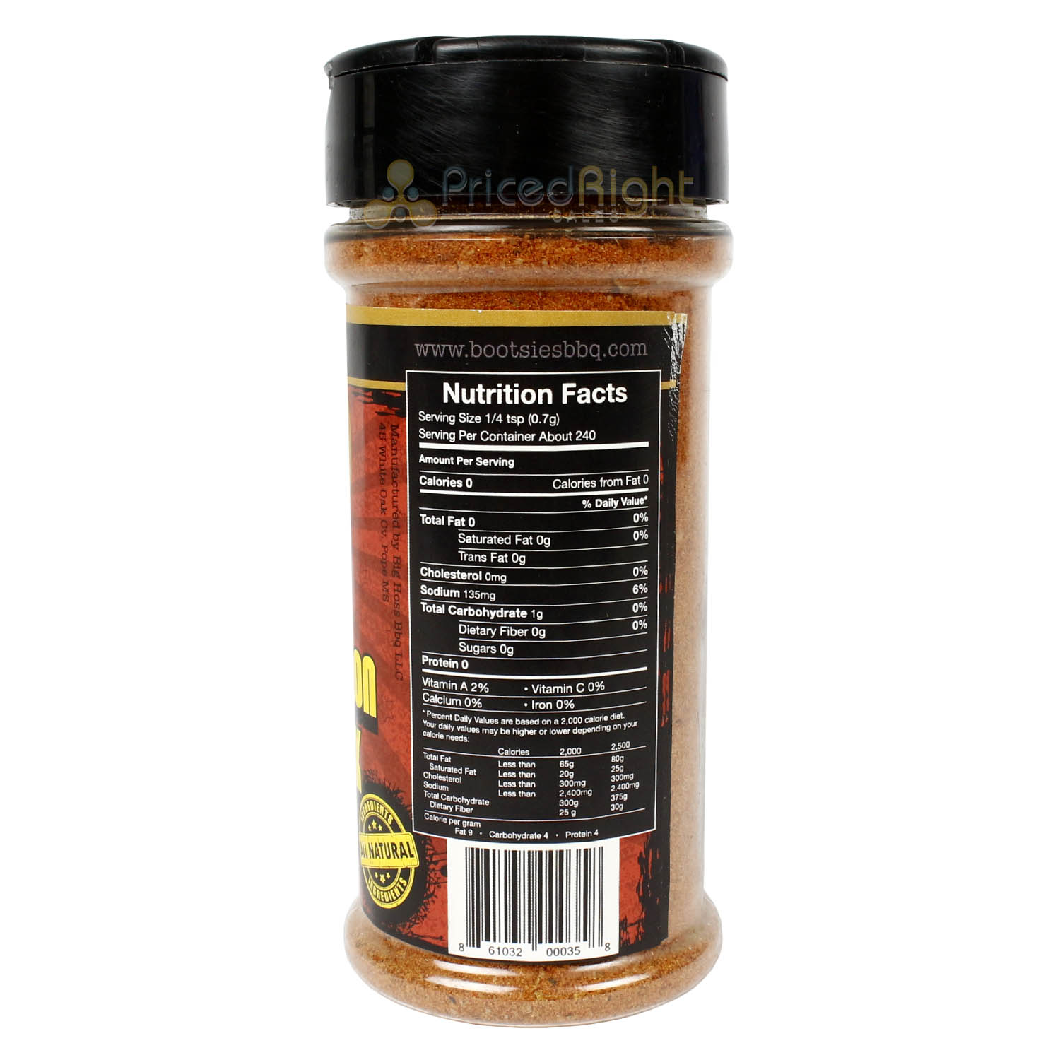 Bootsies Delta Funk BBQ Smoked Whiskey Lemon Fusion Funk Dry Rub Seasoning 6 oz