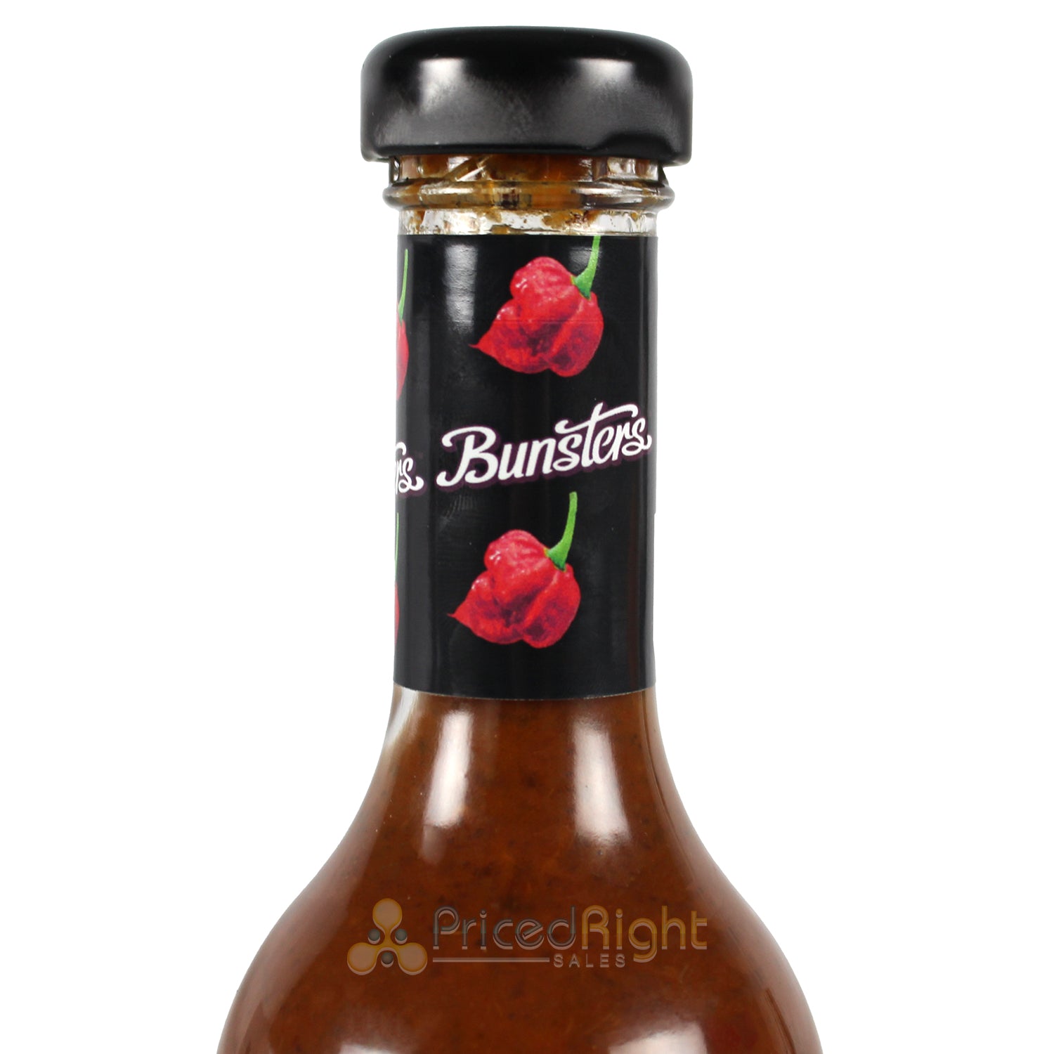 Bunsters Black Label Hot Sauce 16/10 Heat Scorpion Peppers Gluten Free 5 Ounce