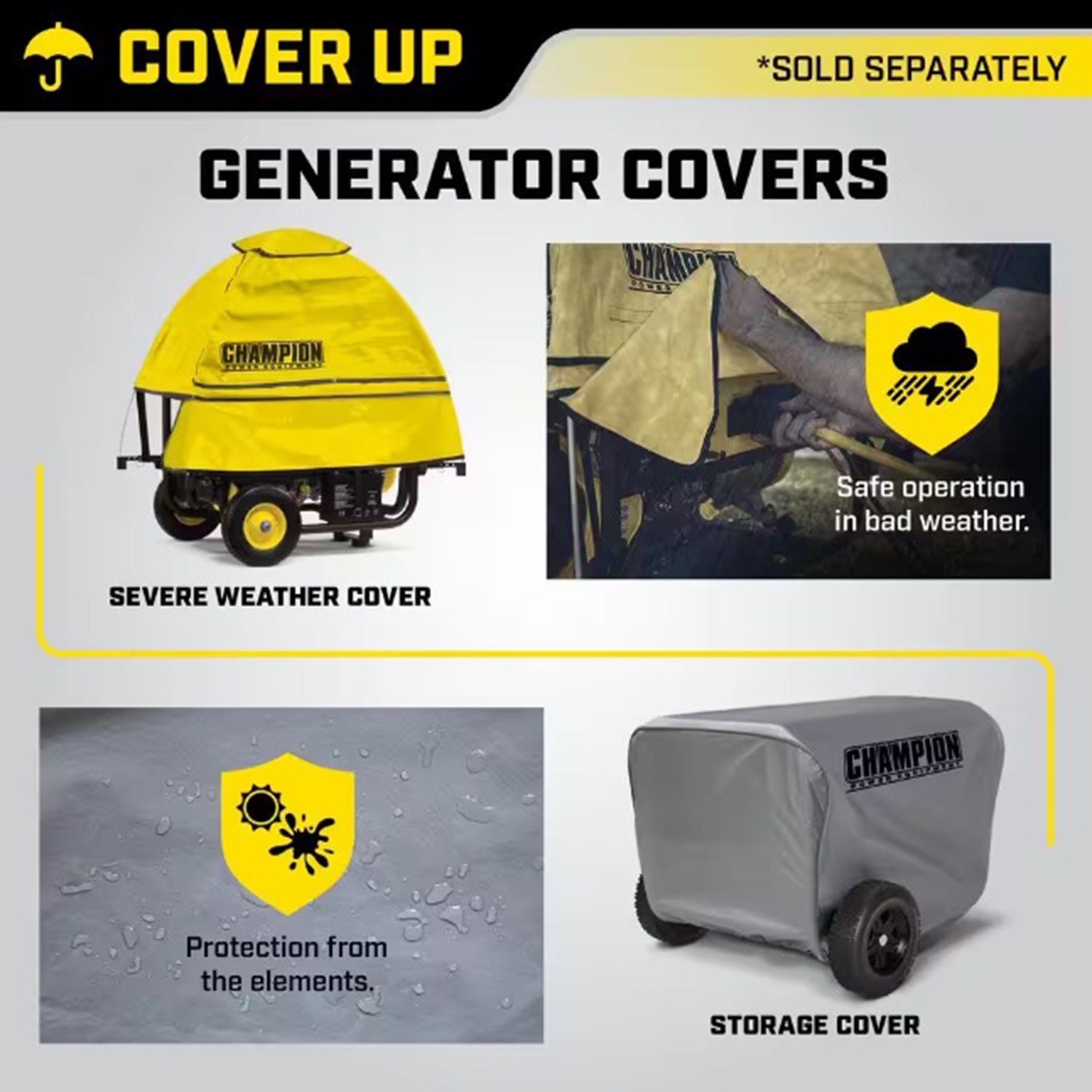 Champion 2800 to 4750 Watt Weather Resistant Generator Storage Cover C90011