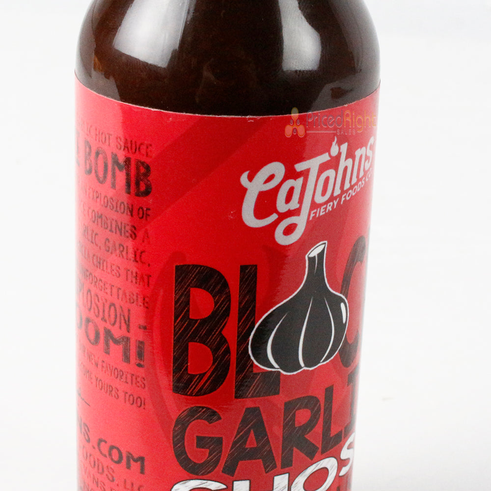 CaJohns Black Garlic Ghost Hot Sauce 5 Oz