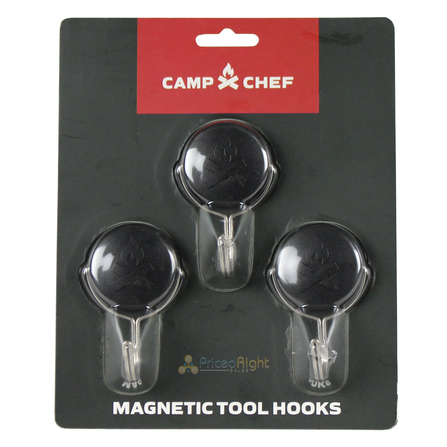 Camp Chef Magnetic Tool Holders Magnetic with Stainless Steel Hook 3 Pack MAG3