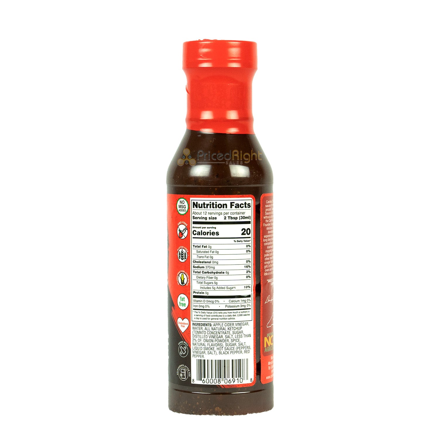 Morgan's Carolina Q Eastern N.C. Vinegar Sauce Bold Tangy Spicy GMO Free 12 oz